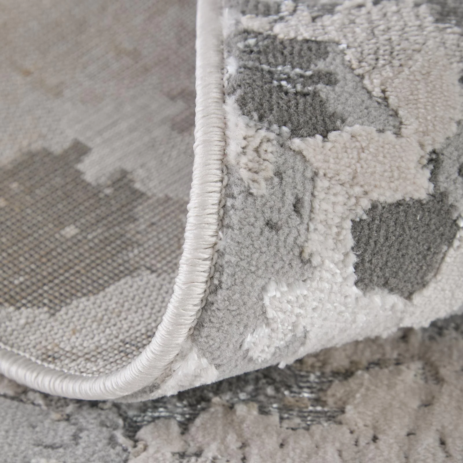 Feizy Micah 3336F Modern Abstract Rug in Silver/Gray/White - Image 9