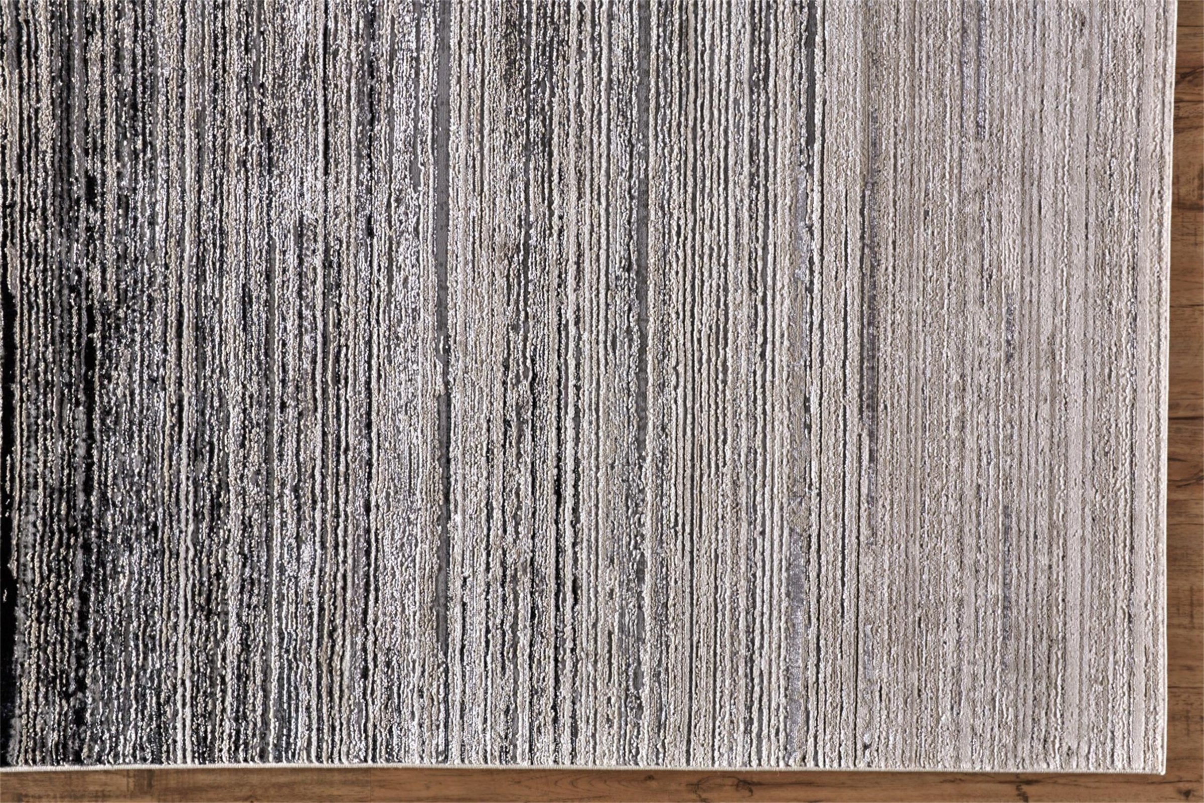 Feizy Micah 3337F Rug in Black/Dark Gray - Image 3