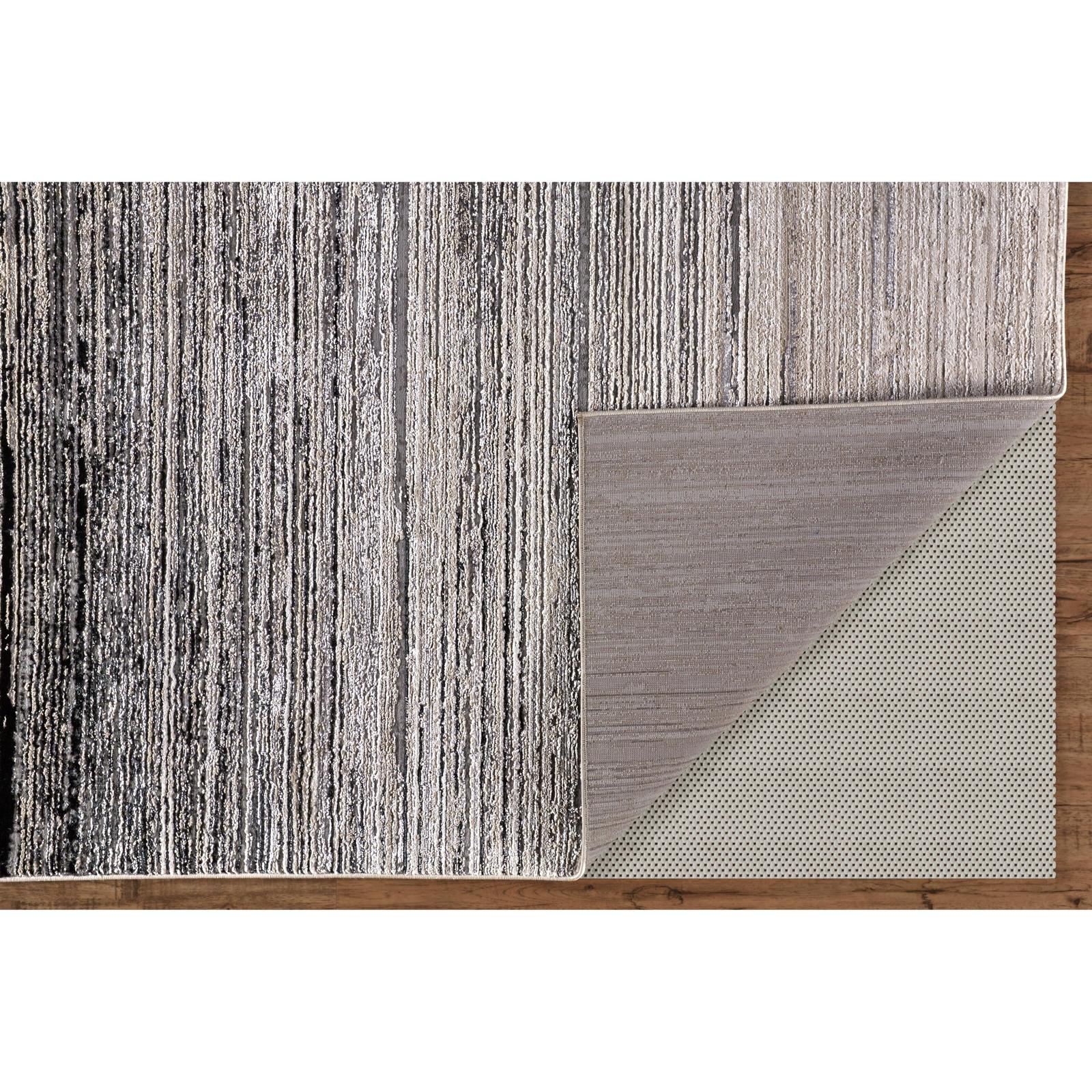 Feizy Micah 3337F Modern Abstract Rug in Black/Gray - Image 5