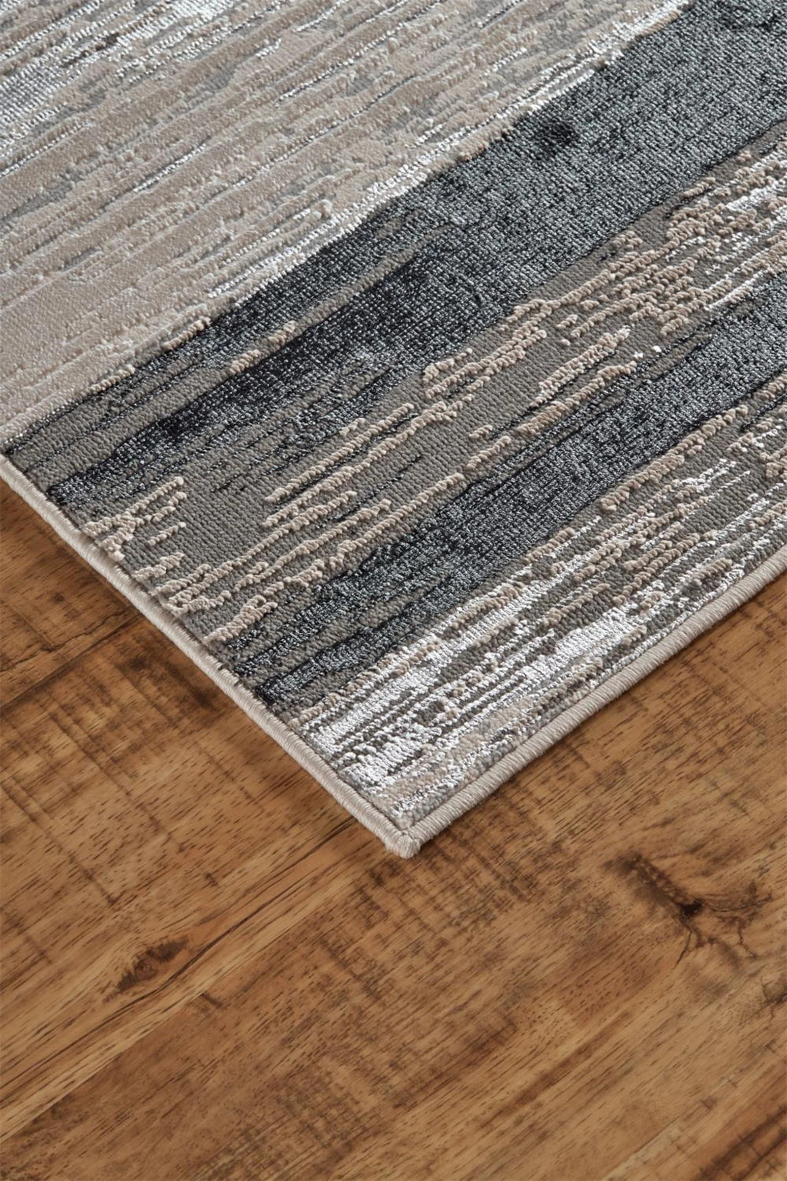 Feizy Micah 3338F Rug in Black/Silver - Image 2