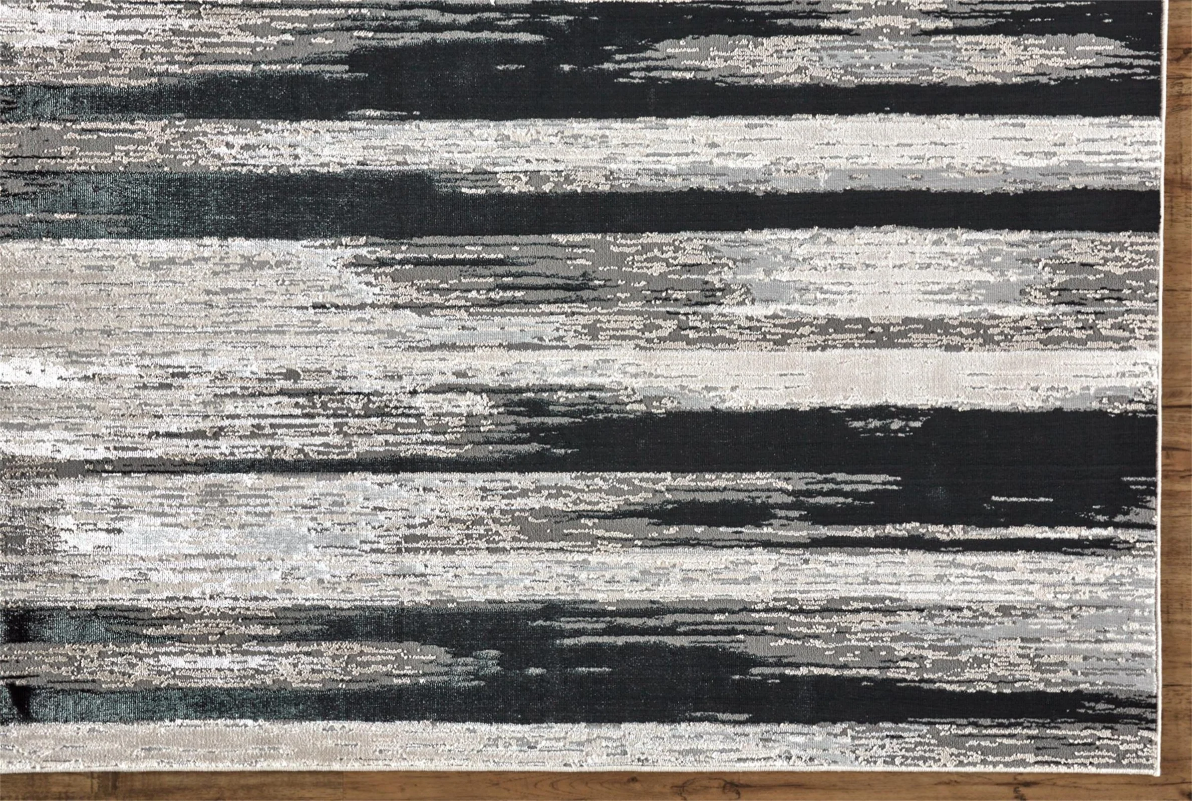 Feizy Micah 3338F Rug in Black/Silver - Image 3