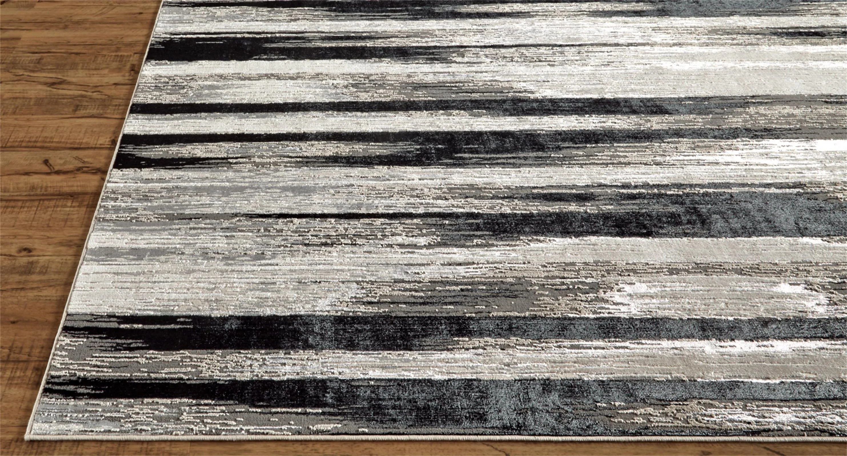 Feizy Micah 3338F Rug in Black/Silver - Image 9