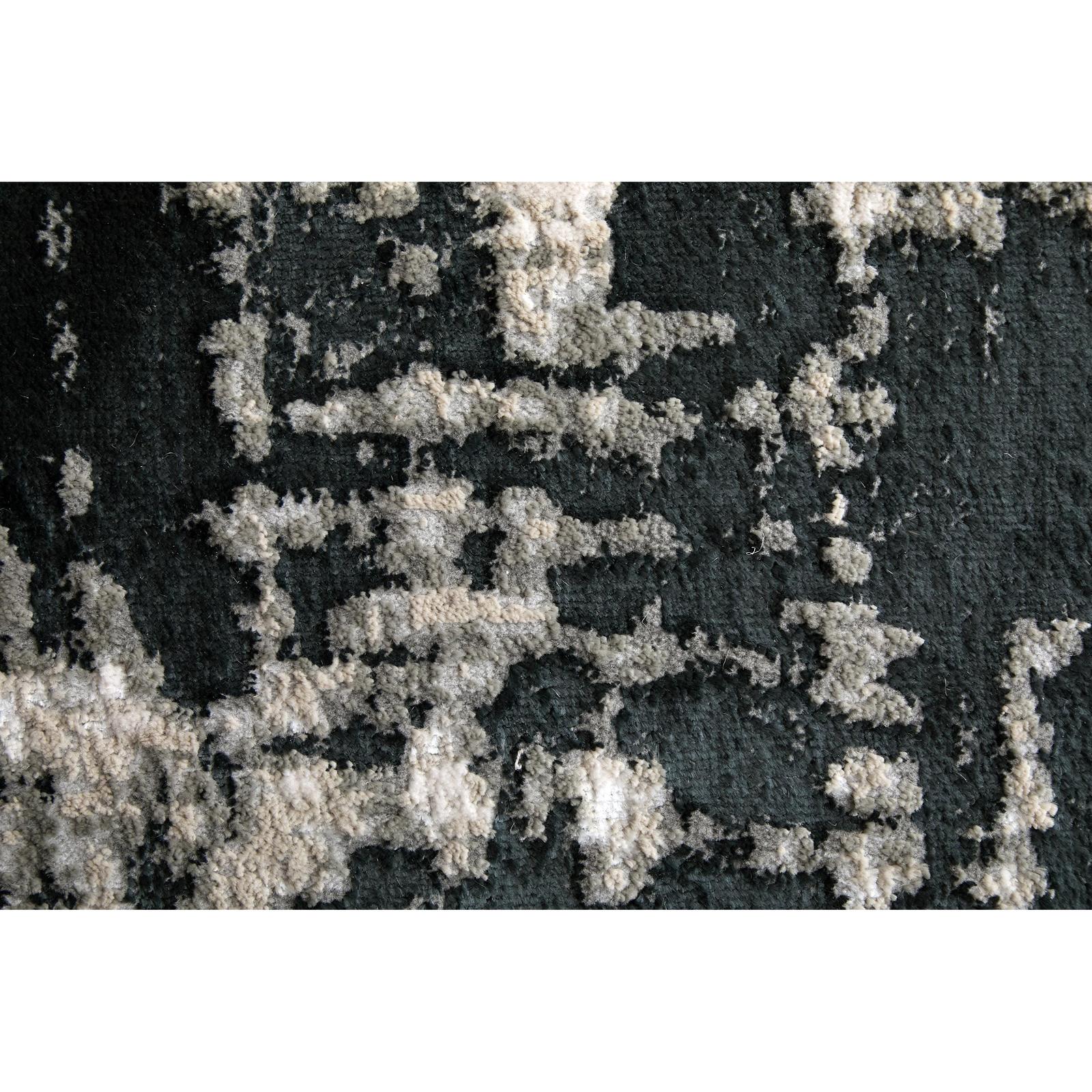 Feizy Micah 3339F Modern Abstract Rug in Black/White/Gray - Image 6
