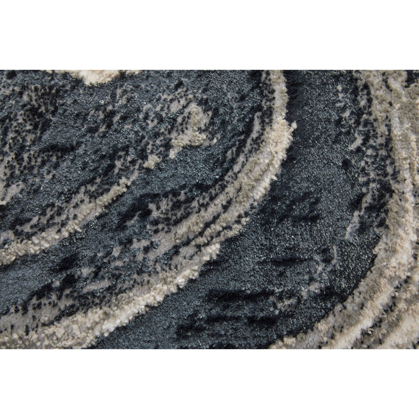 Feizy Micah 39LPF Modern Abstract Rug in Ivory/Black/Taupe - Image 10