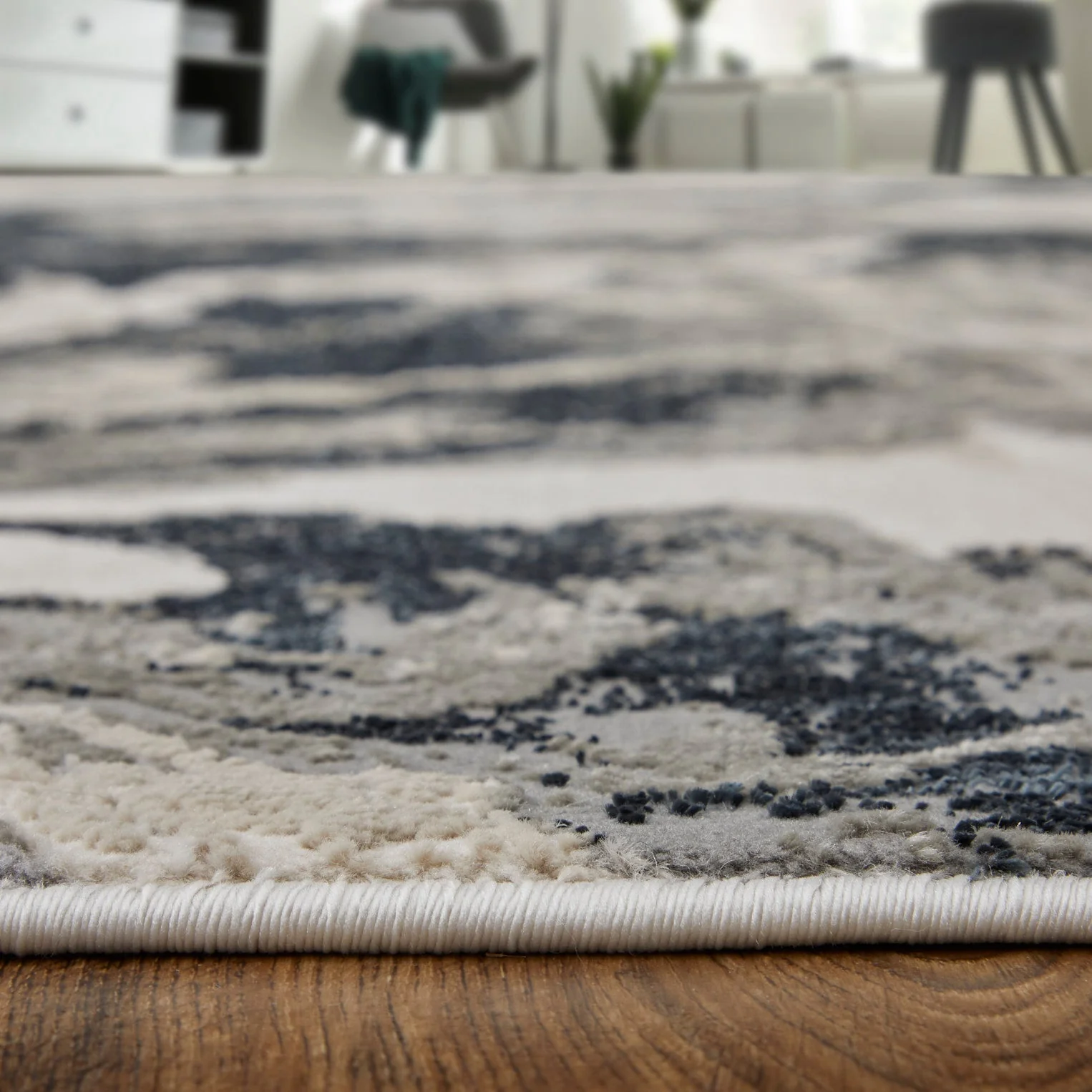 Feizy Micah 39LPF Modern Abstract Rug in Ivory/Black/Taupe - Image 5