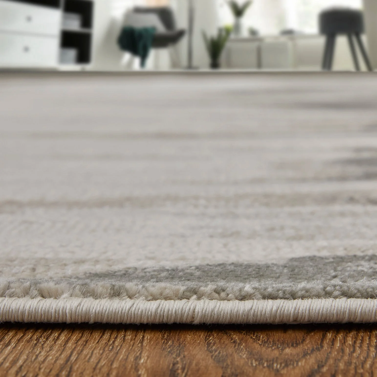 Feizy Micah 39LQF Modern Abstract Rug in Gray/Taupe/Ivory - Image 5