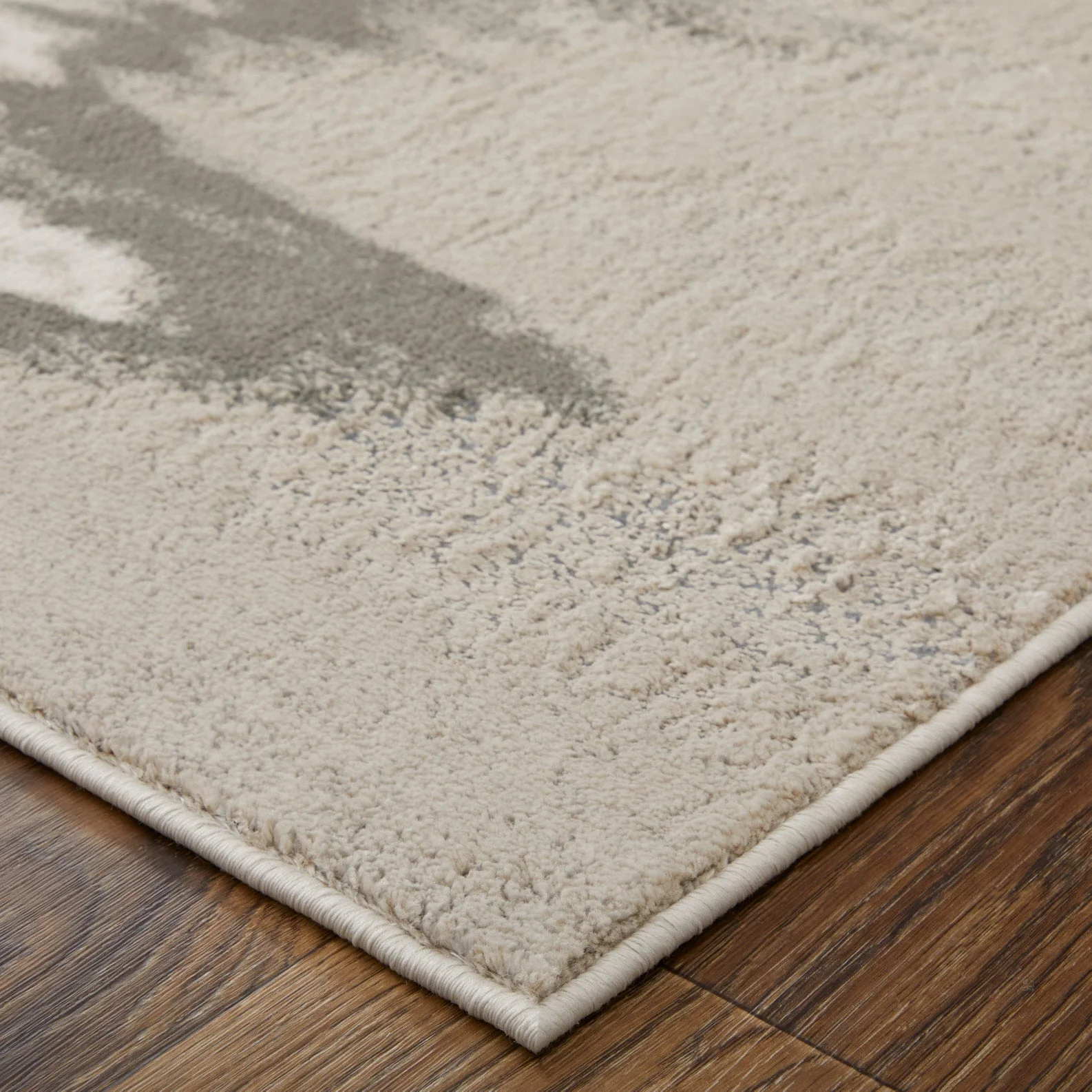Feizy Micah 39LQF Modern Abstract Rug in Gray/Taupe/Ivory - Image 8