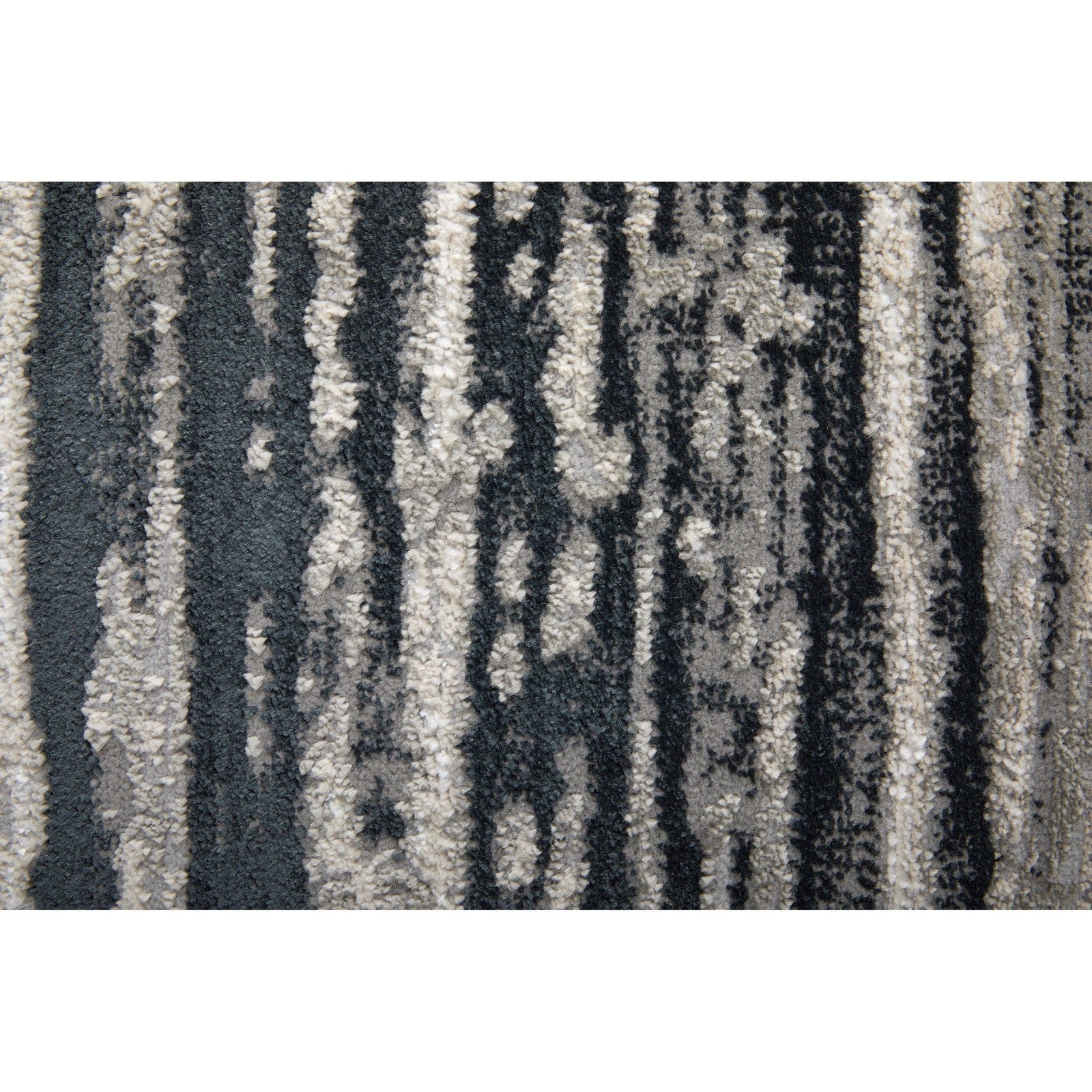 Feizy Micah 39LRF Modern Diamond Rug in Black/Silver/Taupe - Image 10