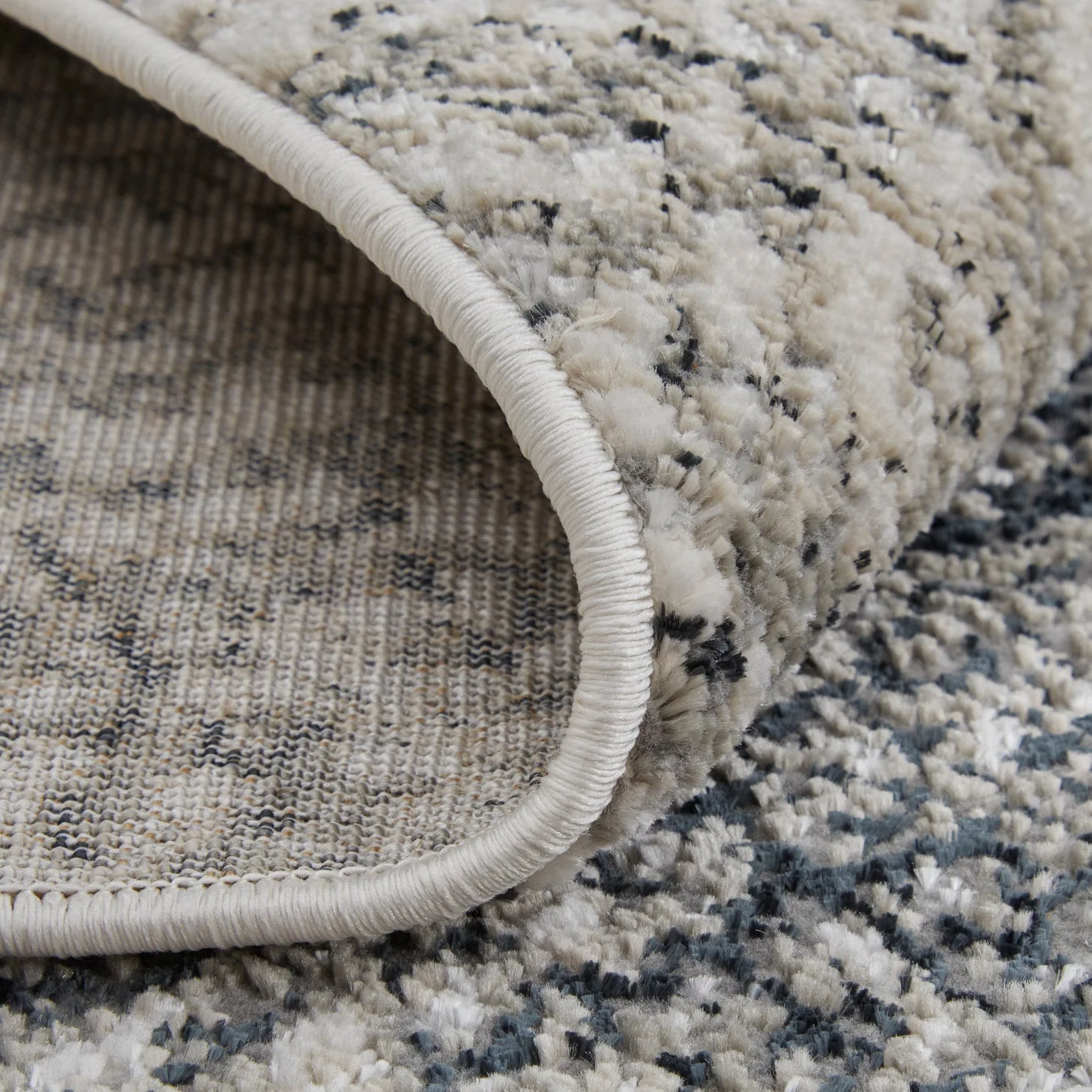 Feizy Micah 39LTF Modern Abstract Rug in Ivory/Gray/Blue - Image 7