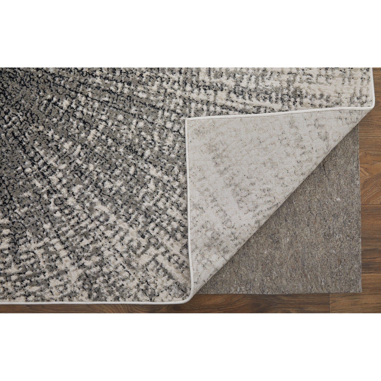 Feizy Micah 39LTF Modern Abstract Rug in Ivory/Gray/Blue - Image 9