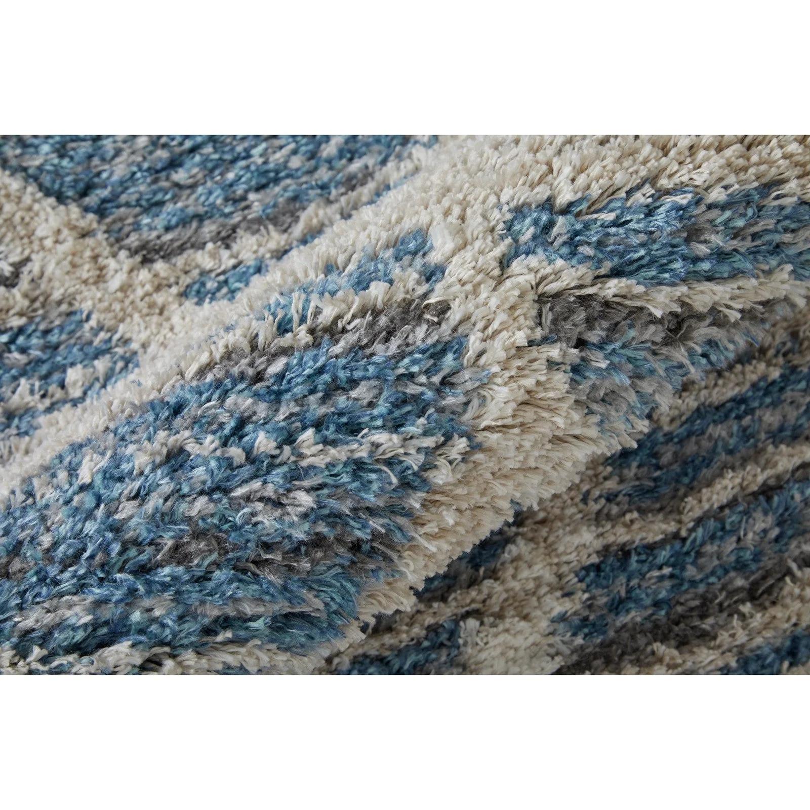 Feizy Mynka 39ICF Transitional Diamond in Blue/Ivory - Image 11