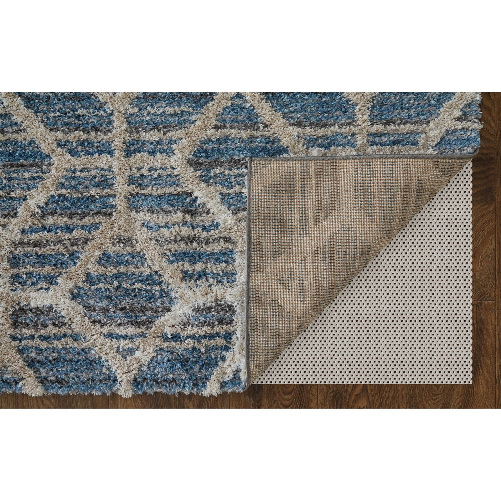 Feizy Mynka 39ICF Transitional Diamond in Blue/Ivory - Image 6