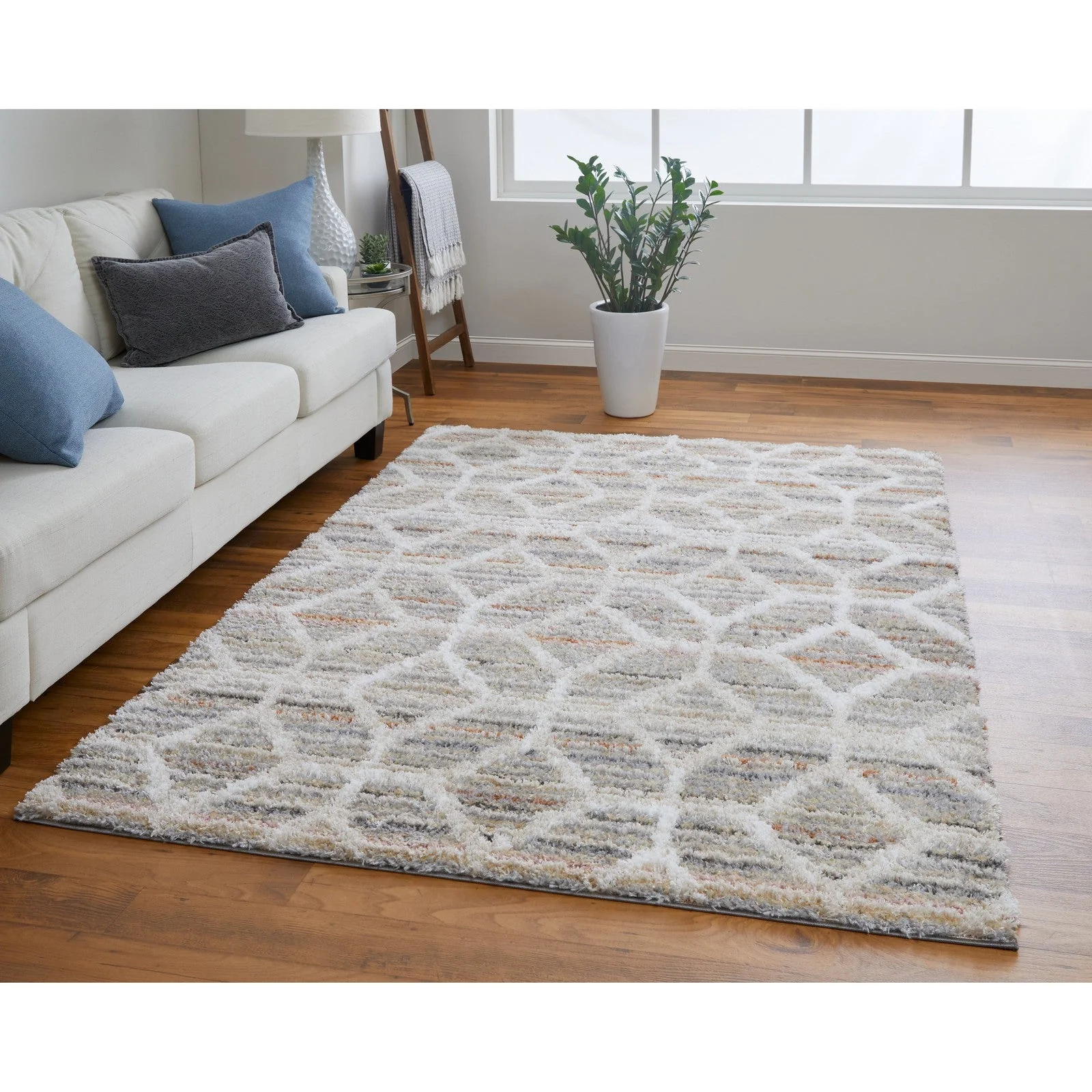 Feizy Mynka 39ICF Transitional Diamond in Tan/Taupe/Ivory - Image 2