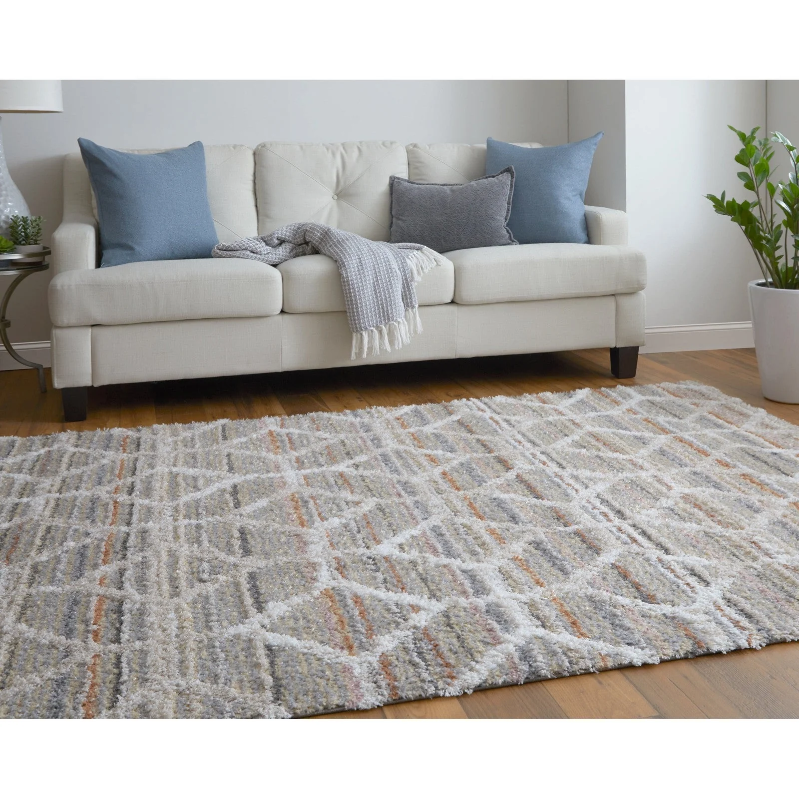 Feizy Mynka 39ICF Transitional Diamond in Tan/Taupe/Ivory - Image 4