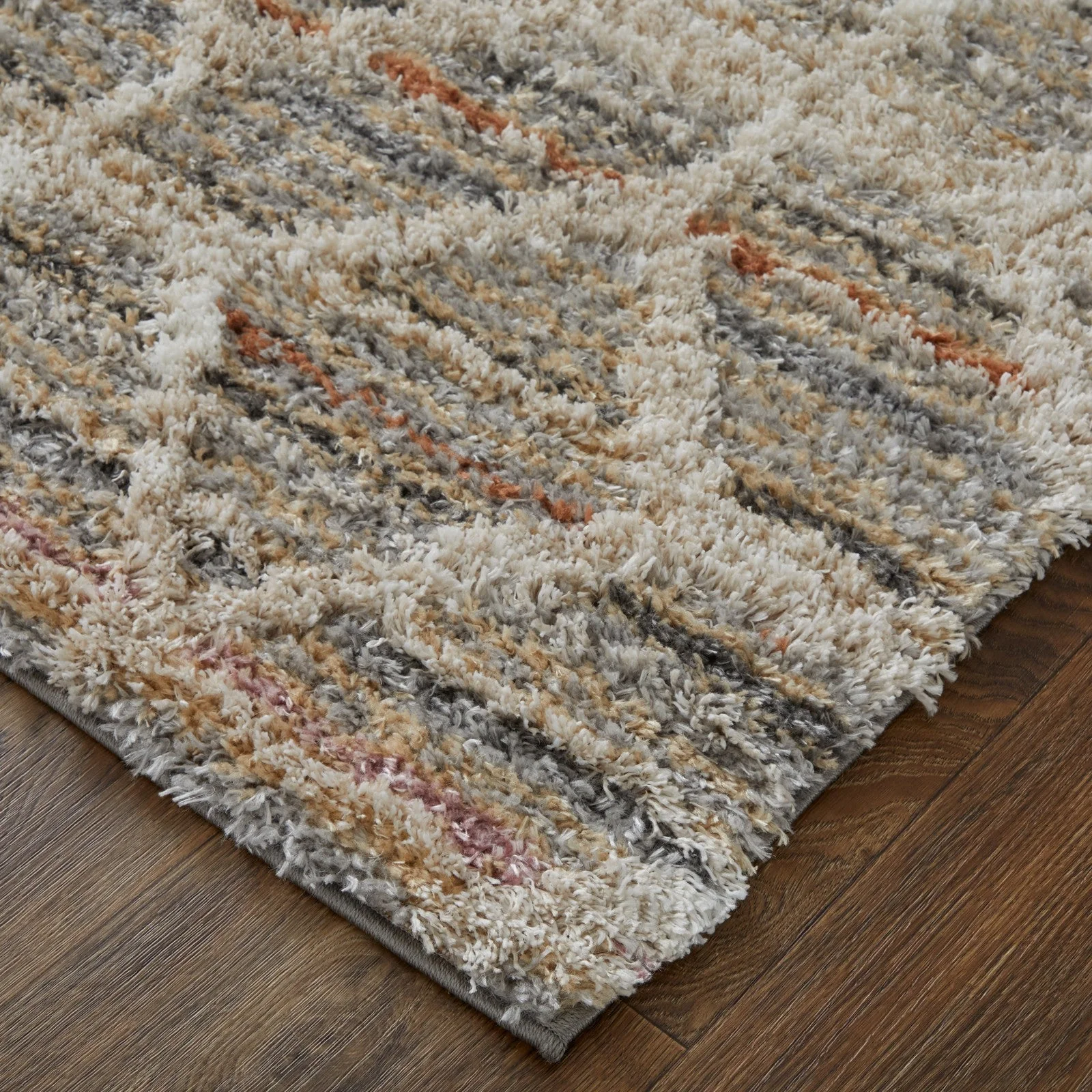 Feizy Mynka 39ICF Transitional Diamond in Tan/Taupe/Ivory - Image 5