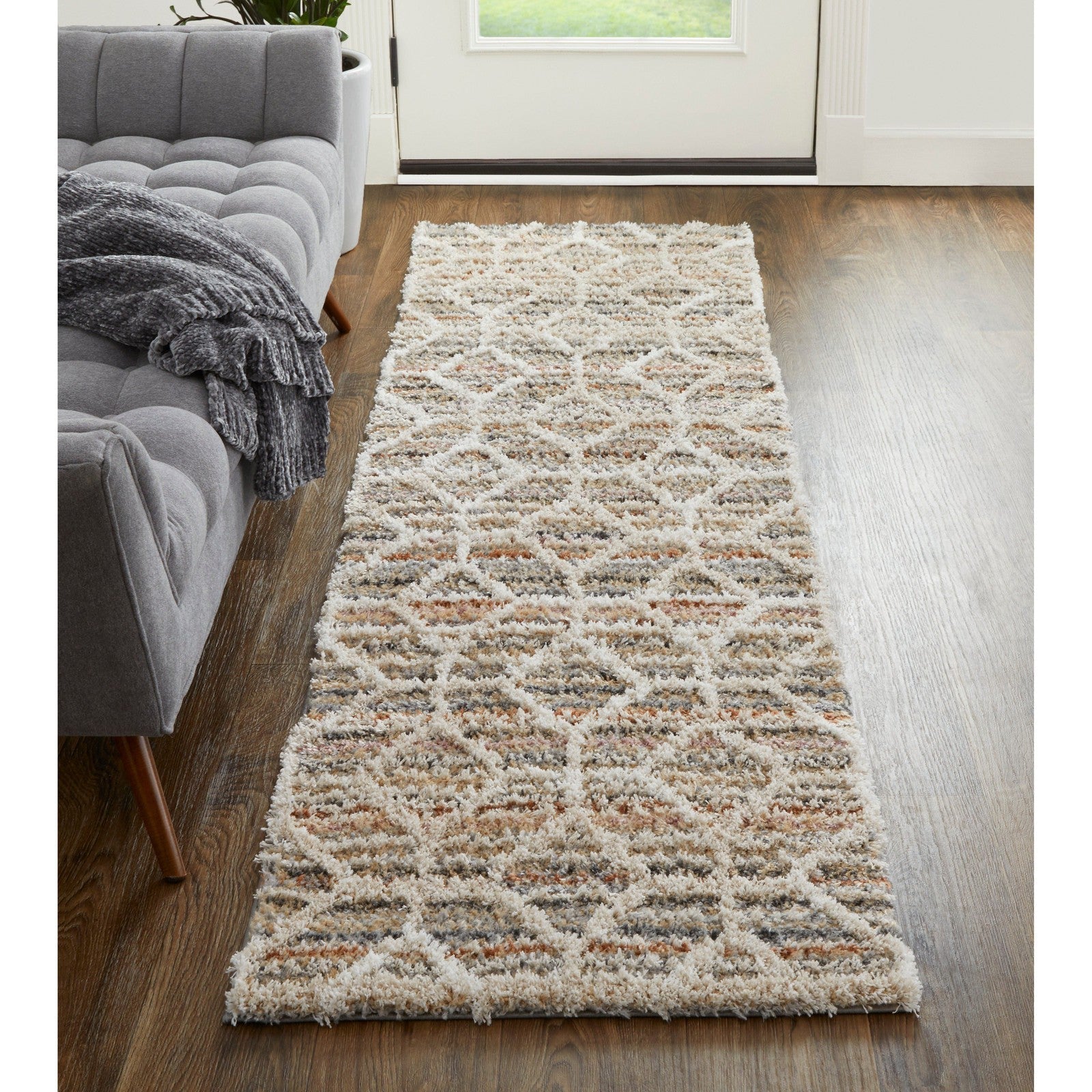 Feizy Mynka 39ICF Transitional Diamond in Tan/Taupe/Ivory - Image 9