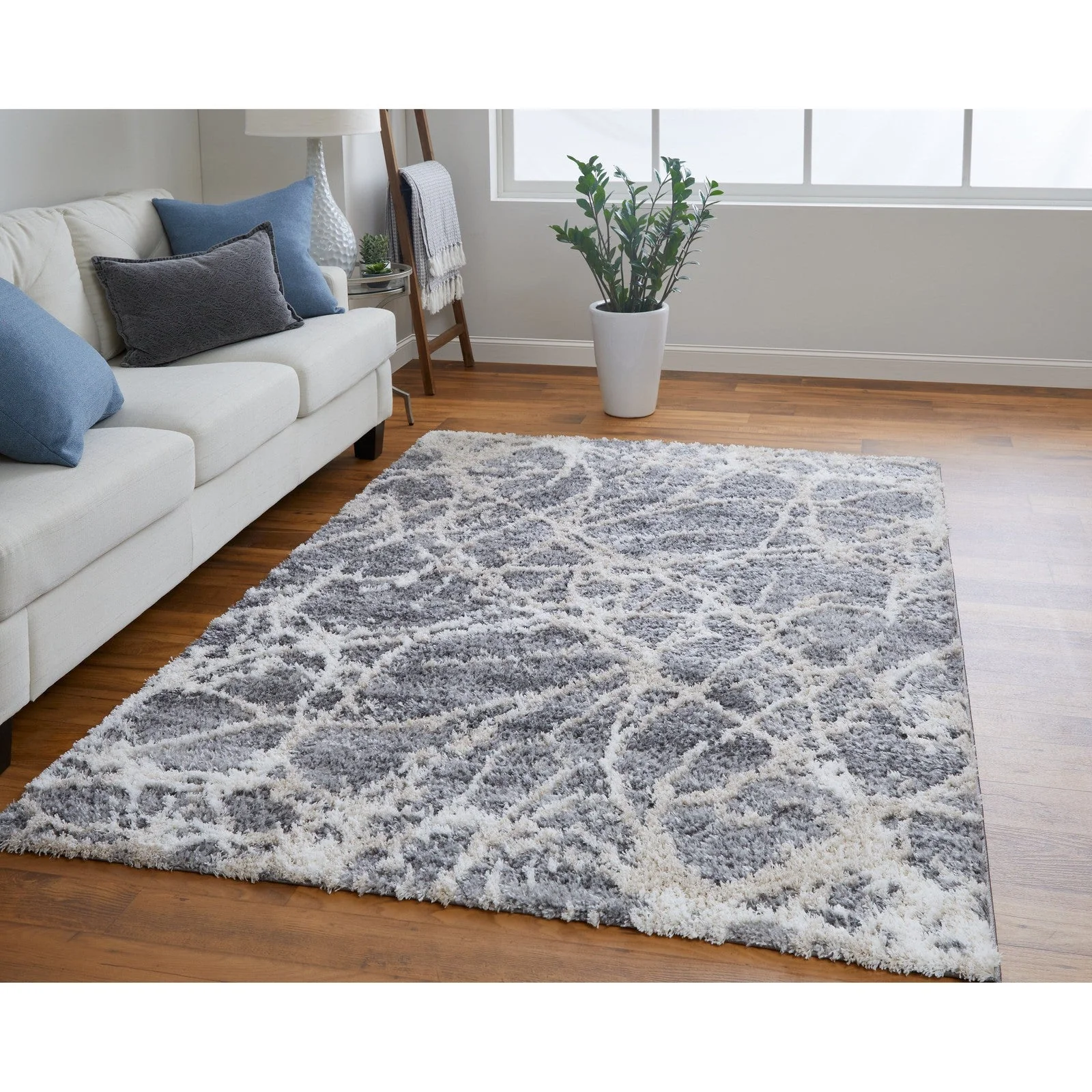 Feizy Mynka 39IDF Transitional Abstract in Gray/Ivory - Image 2