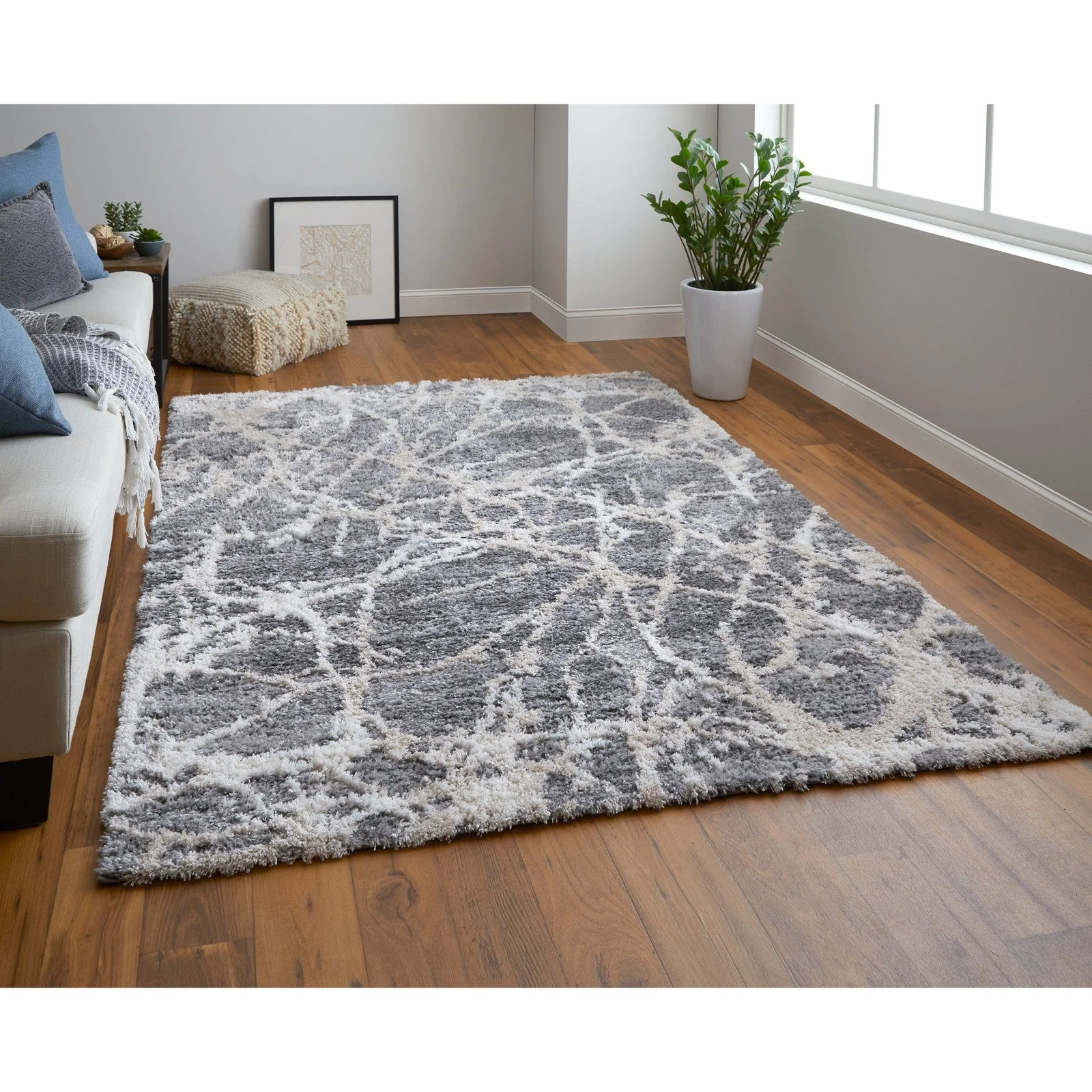 Feizy Mynka 39IDF Transitional Abstract in Gray/Ivory - Image 3