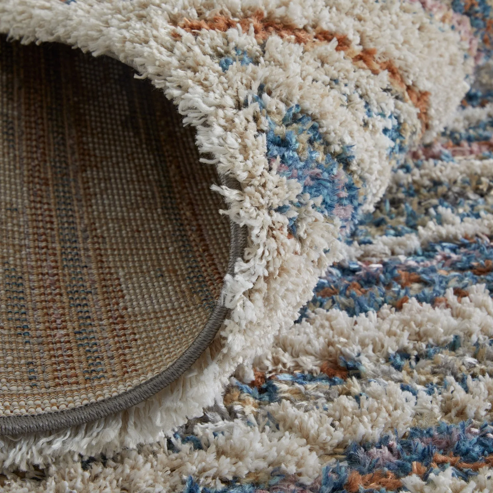 Feizy Mynka 39IEF Transitional Stripes in Ivory/Blue/Orange - Image 7