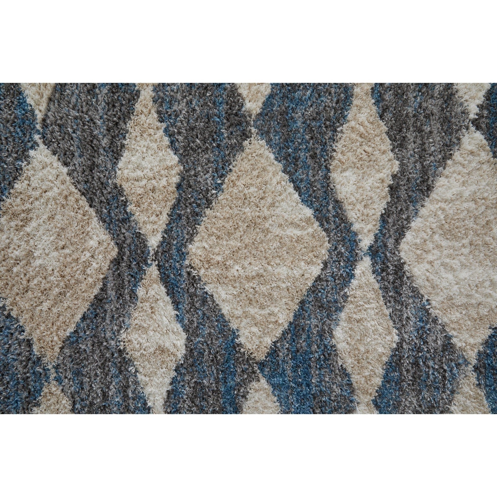 Feizy Mynka 39IFF Transitional Diamond in Ivory/Gray/Blue - Image 10