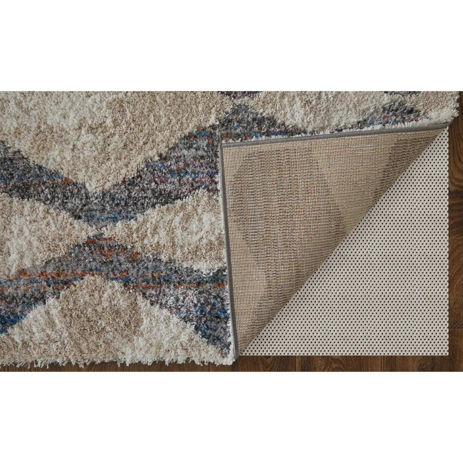 Feizy Mynka 39IFF Transitional Diamond in Tan/Ivory/Blue - Image 6