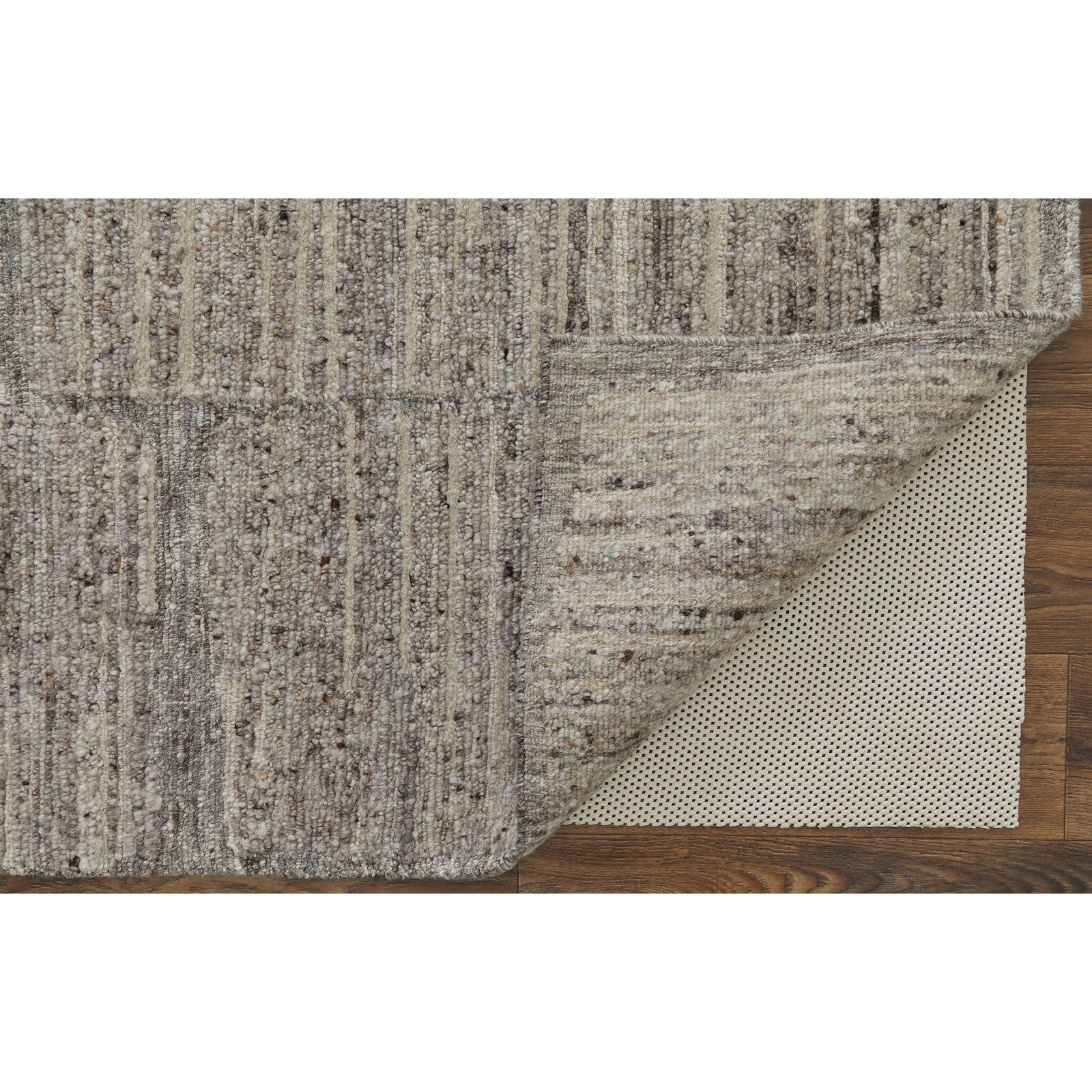 Feizy Navaro 8912F Modern Abstract Rug in Gray/Ivory/Taupe - Image 6