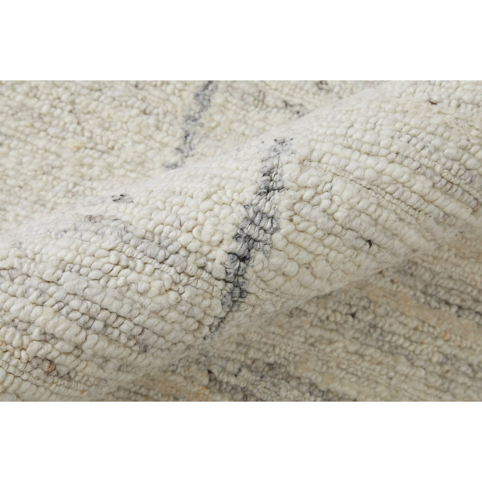 Feizy Navaro 8913F Modern Distressed Rug in Ivory/Gray/Blue - Image 3