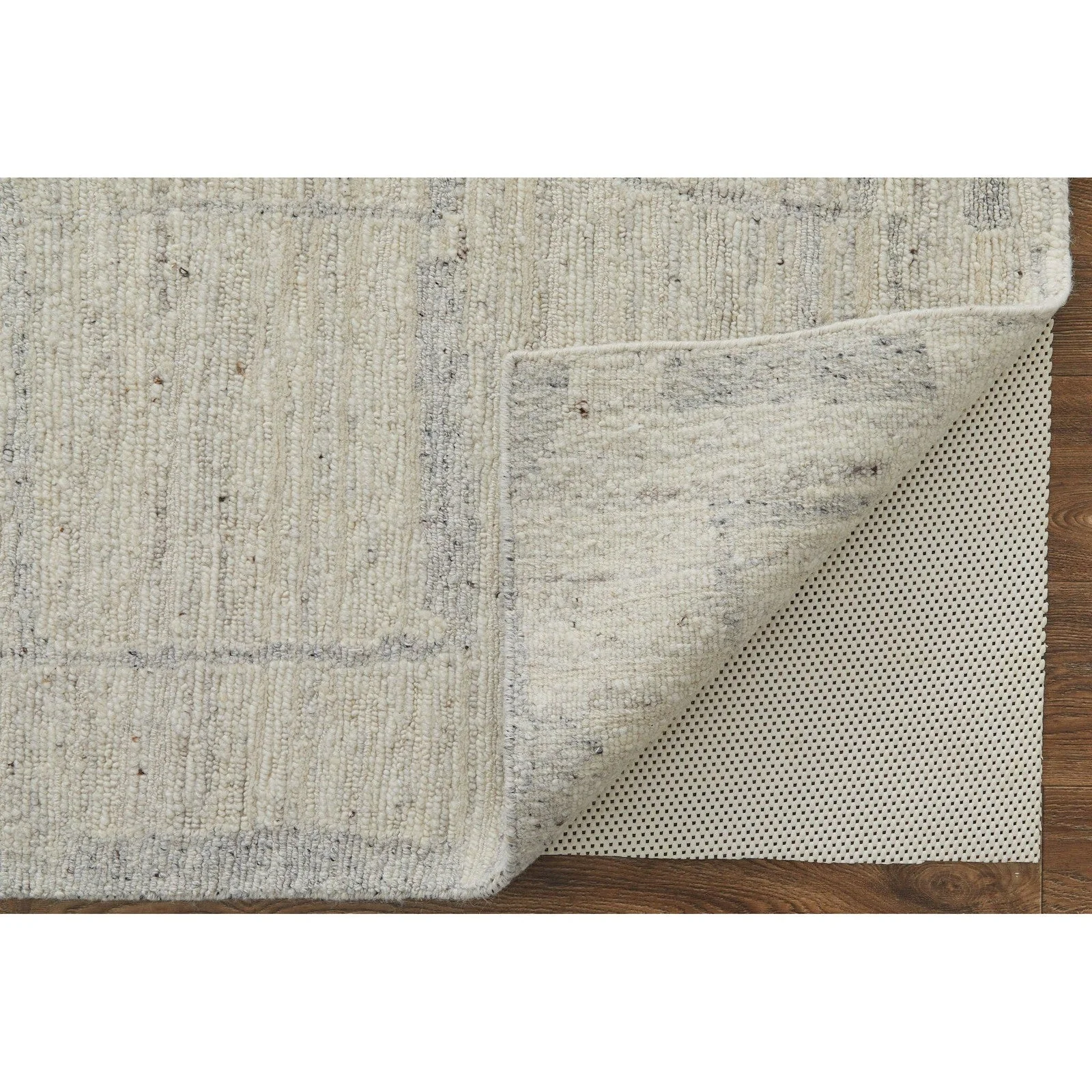 Feizy Navaro 8913F Modern Distressed Rug in Ivory/Gray/Blue - Image 6