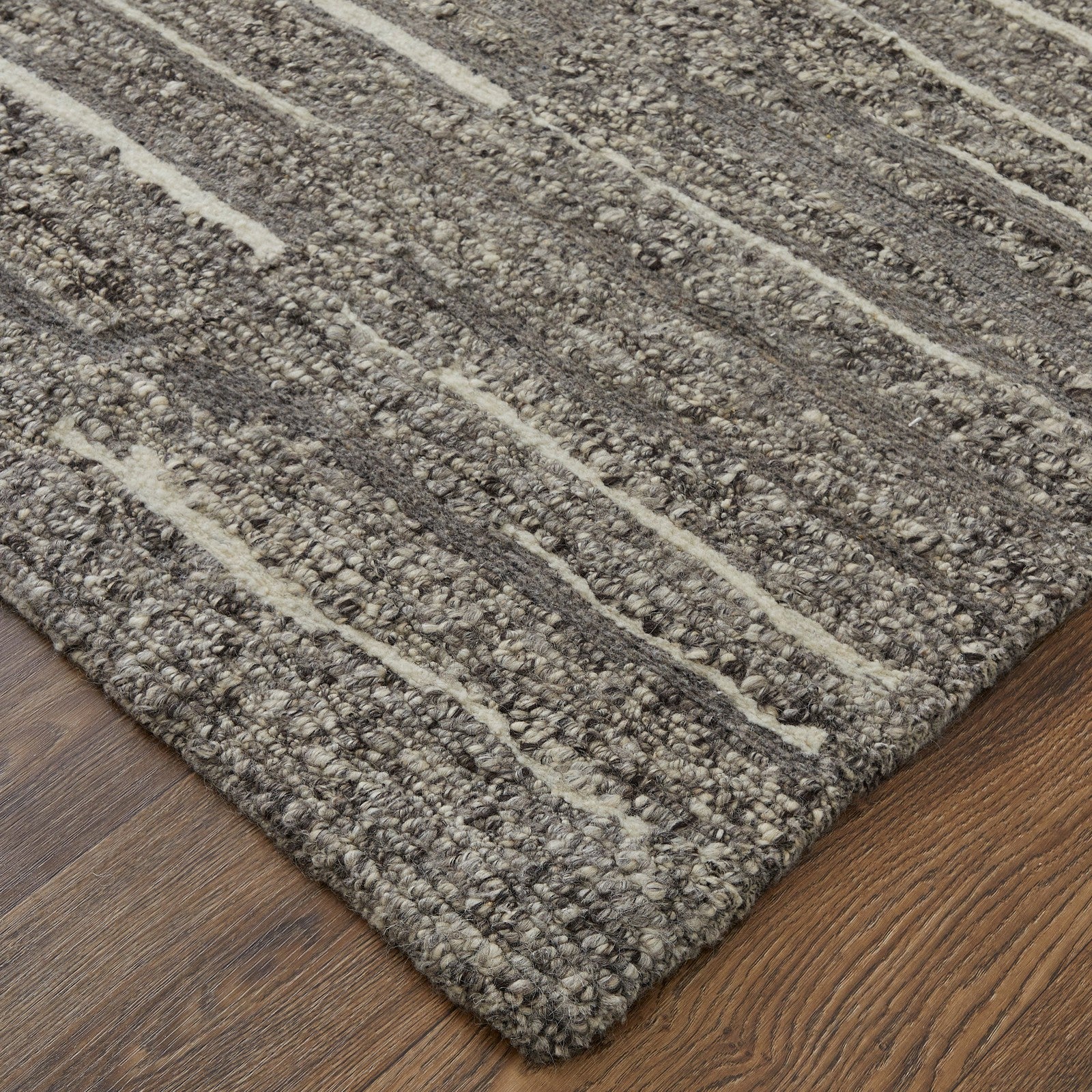 Feizy Navaro 8914F Modern Abstract Rug in Gray/Taupe/Ivory - Image 5
