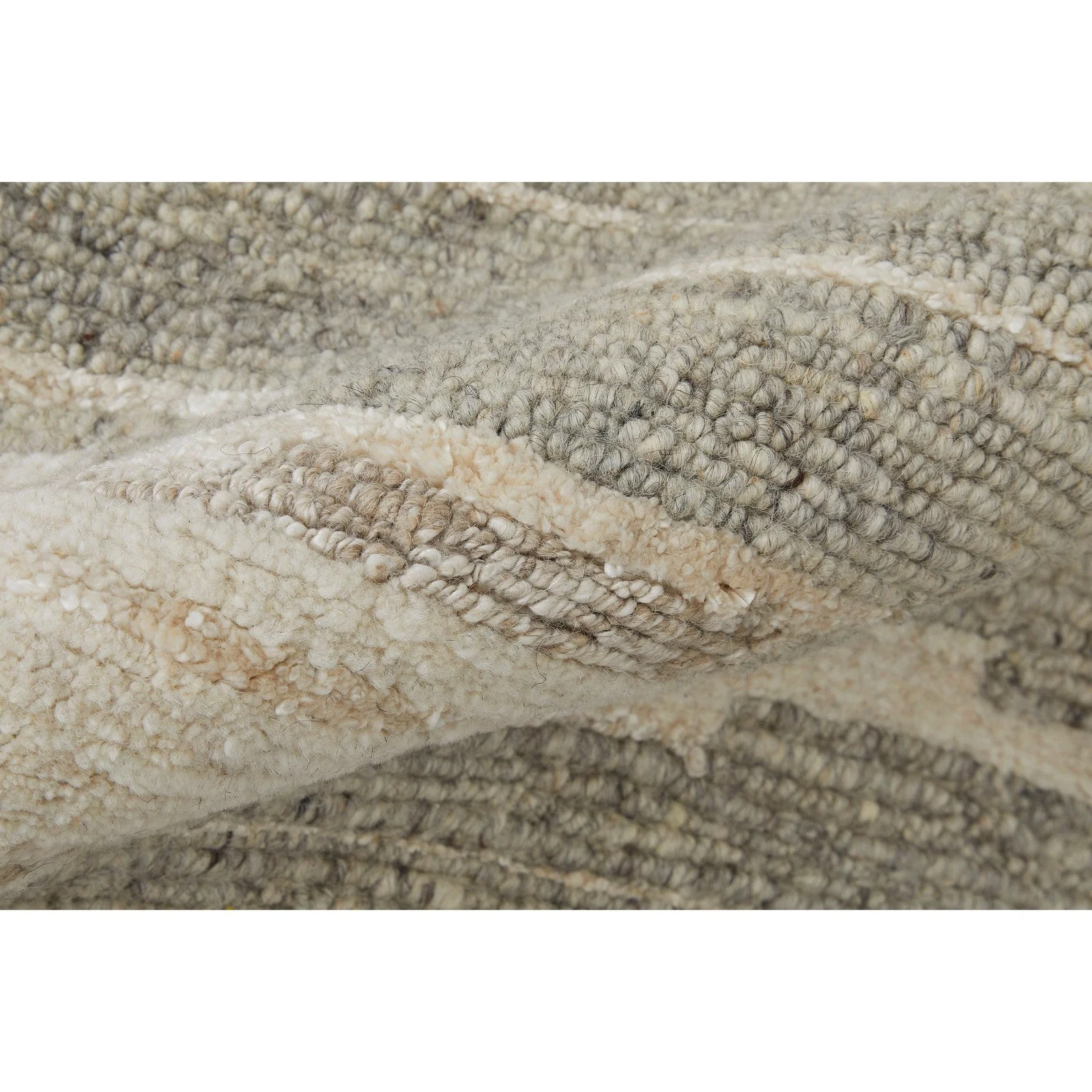 Feizy Navaro 8915F Modern Gradient & Ombre Rug in Ivory/Tan - Image 3