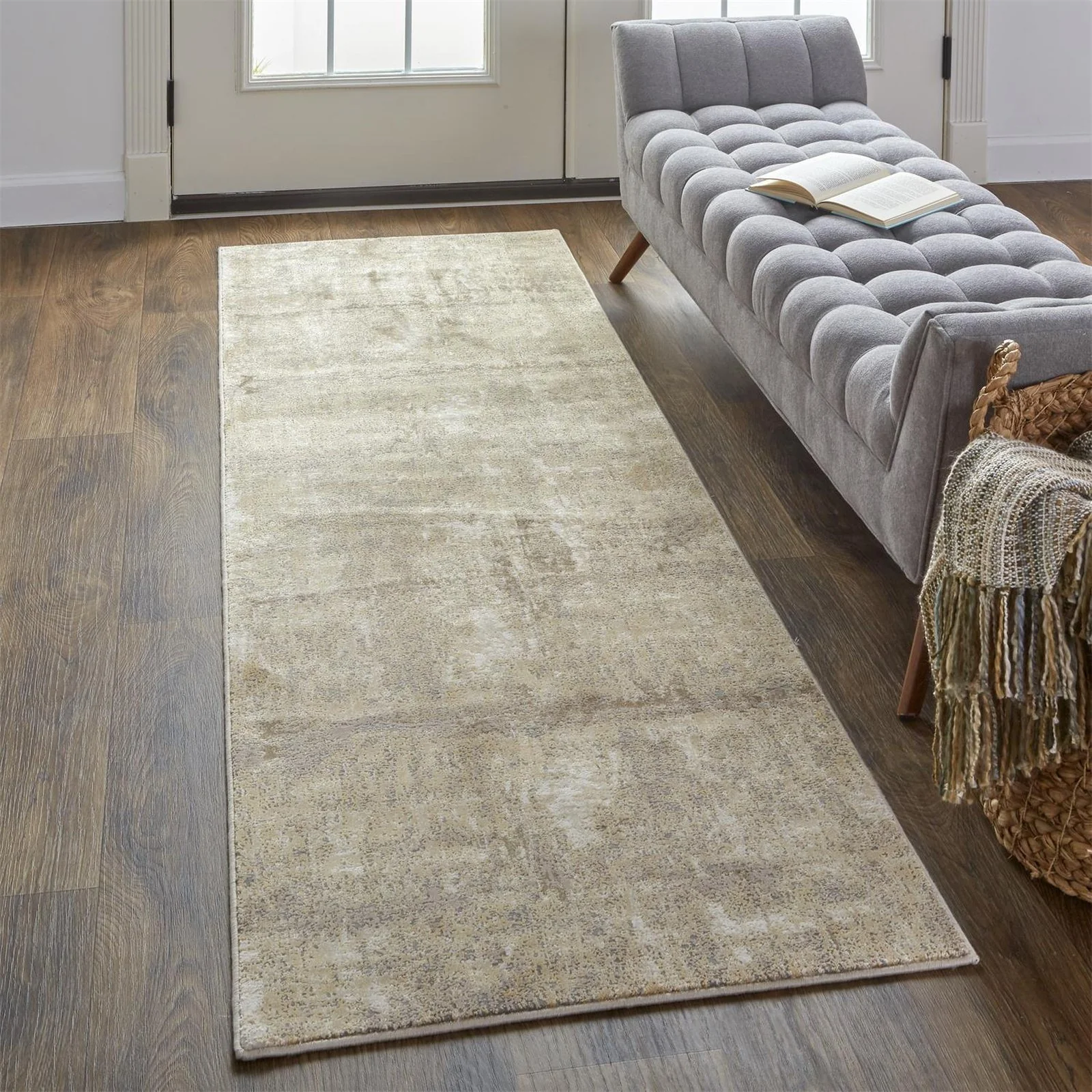 Feizy Parker 3701F Rug in Ivory / Gray - Image 4