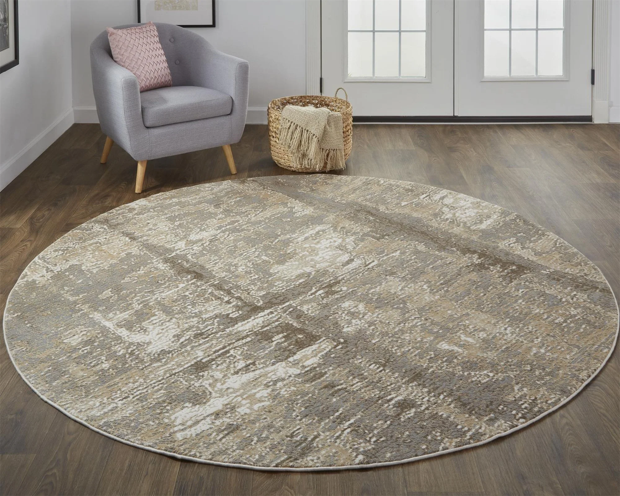 Feizy Parker 3701F Rug in Ivory / Gray - Image 5