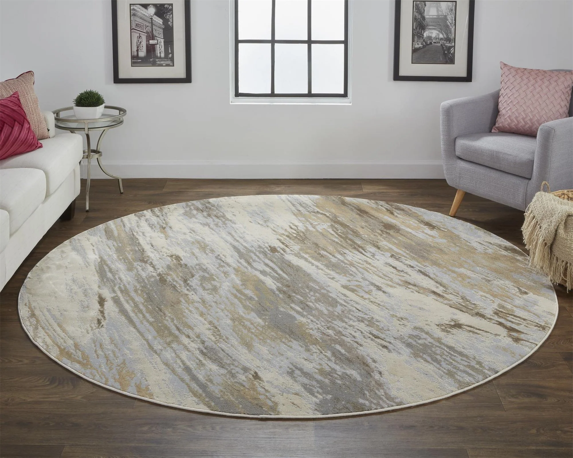 Feizy Parker 3704F Rug in Tan / Blue - Image 5