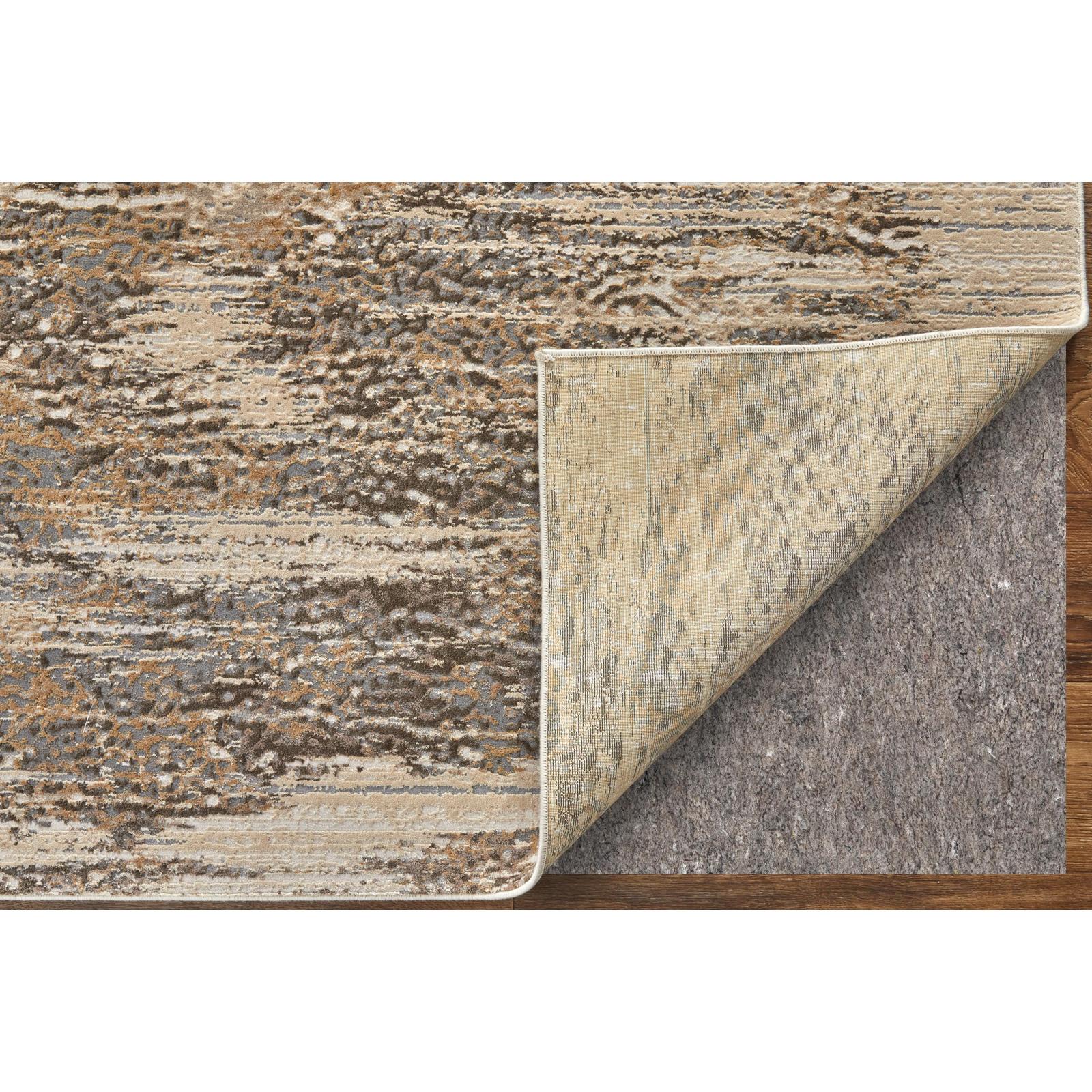 Feizy Parker 3705F Transitional Abstract Rug in Tan/Ivory/Brown - Image 5