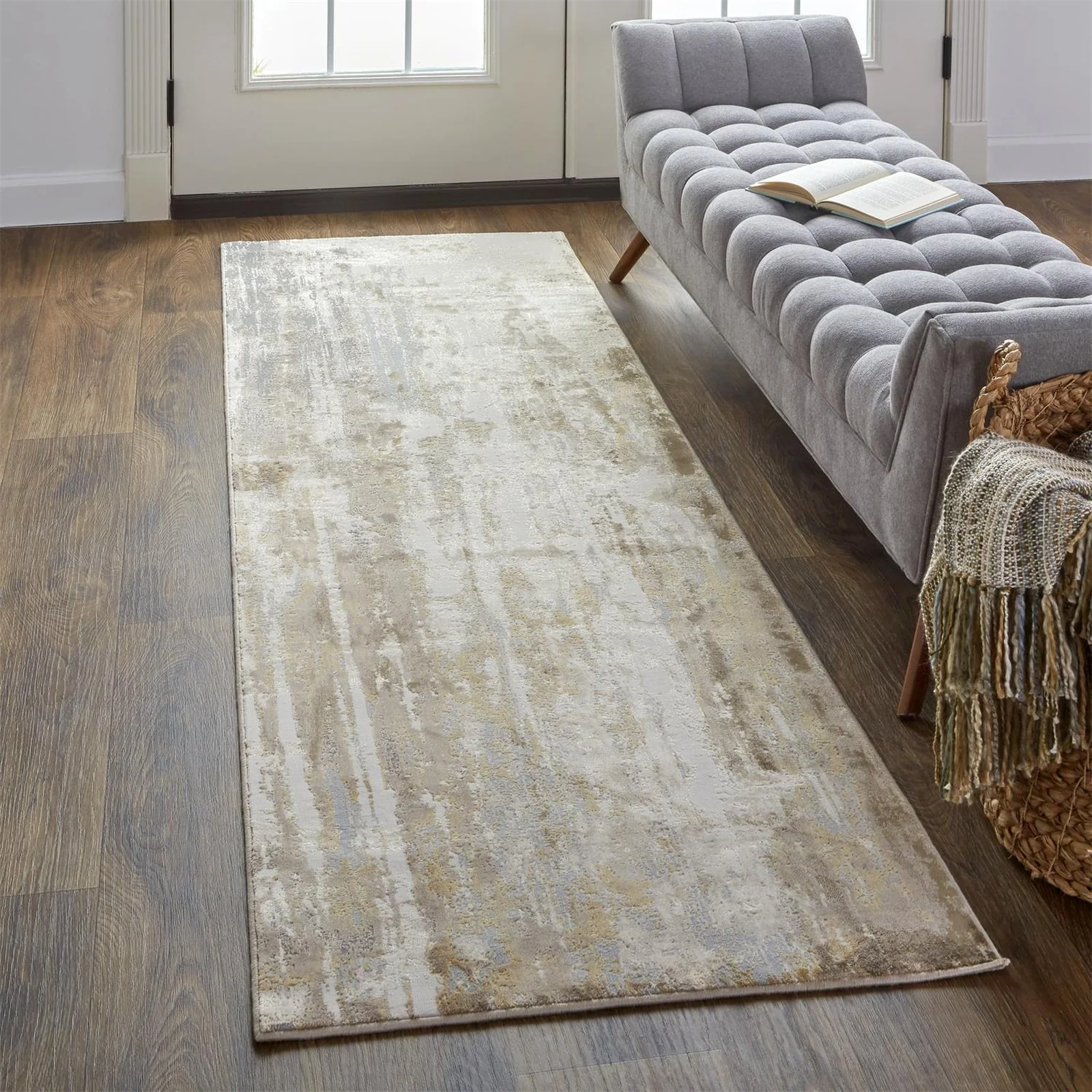 Feizy Parker 3709F Rug in Gray / Beige - Image 2