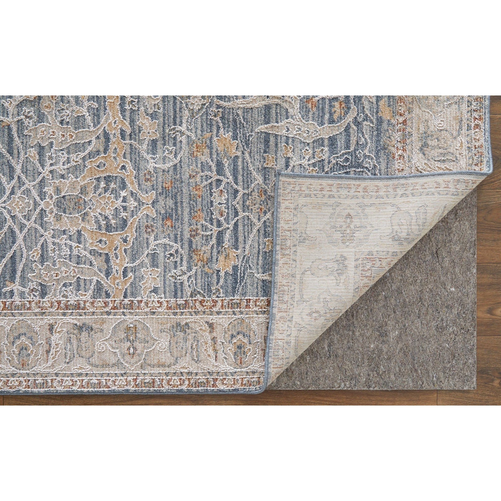 Feizy Pasha 39M4F Transitional Ikat in Blue/Taupe/Ivory - Image 6