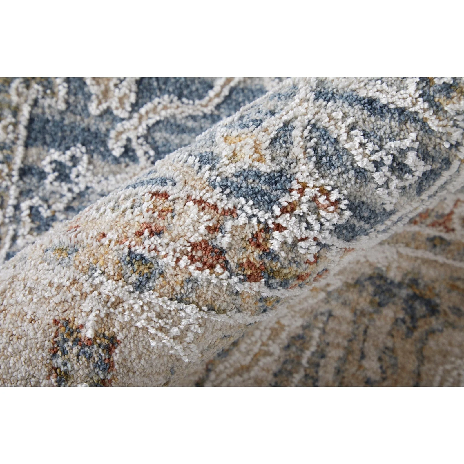 Feizy Pasha 39M4F Transitional Ikat in Blue/Taupe/Ivory - Image 7