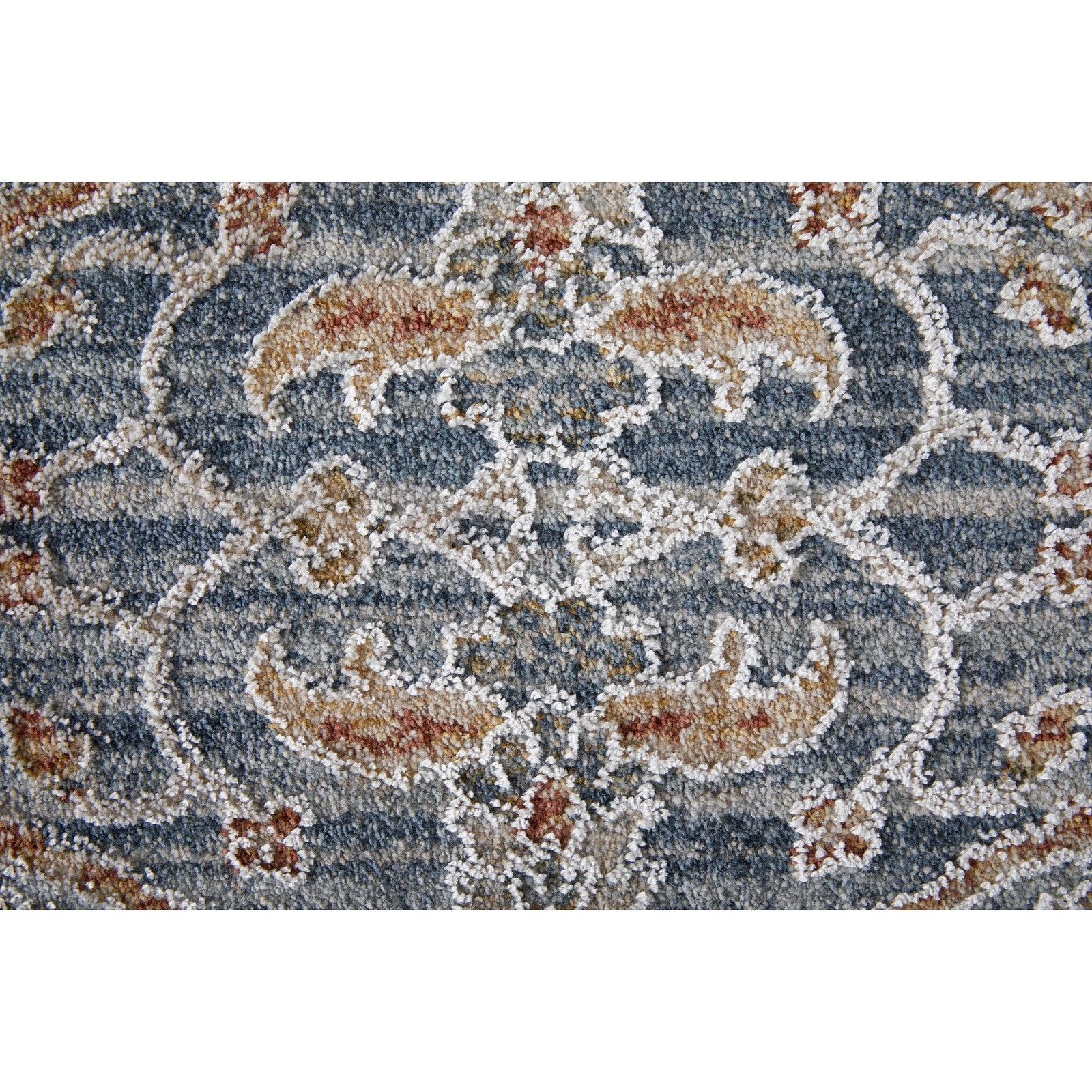 Feizy Pasha 39M4F Transitional Ikat in Blue/Taupe/Ivory - Image 8
