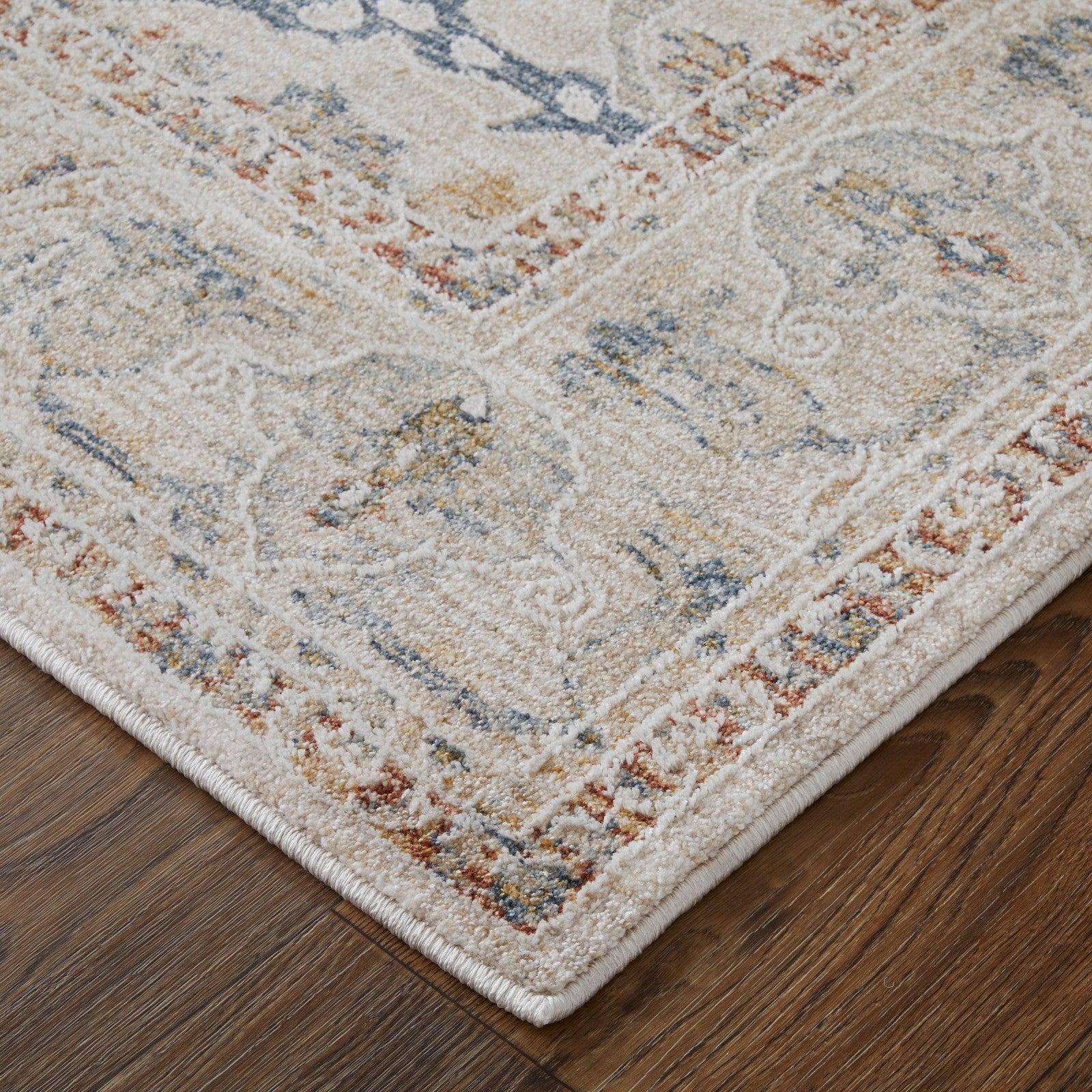 Feizy Pasha 39M4F Transitional Ikat in Ivory/Blue/Red - Image 5