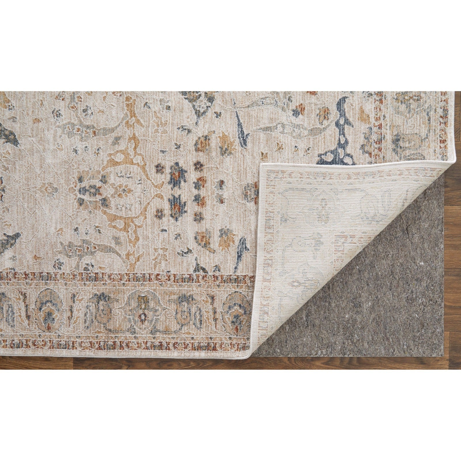 Feizy Pasha 39M4F Transitional Ikat in Ivory/Blue/Red - Image 6