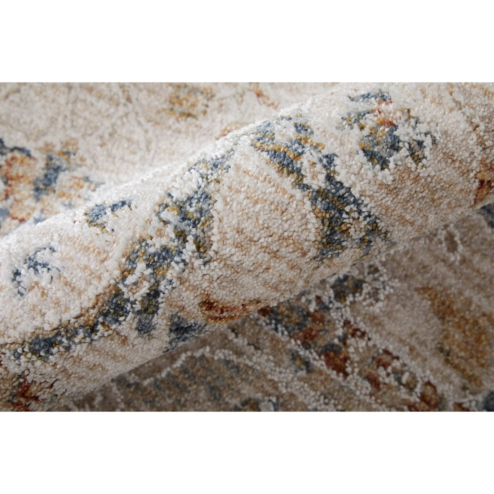 Feizy Pasha 39M4F Transitional Ikat in Ivory/Blue/Red - Image 7