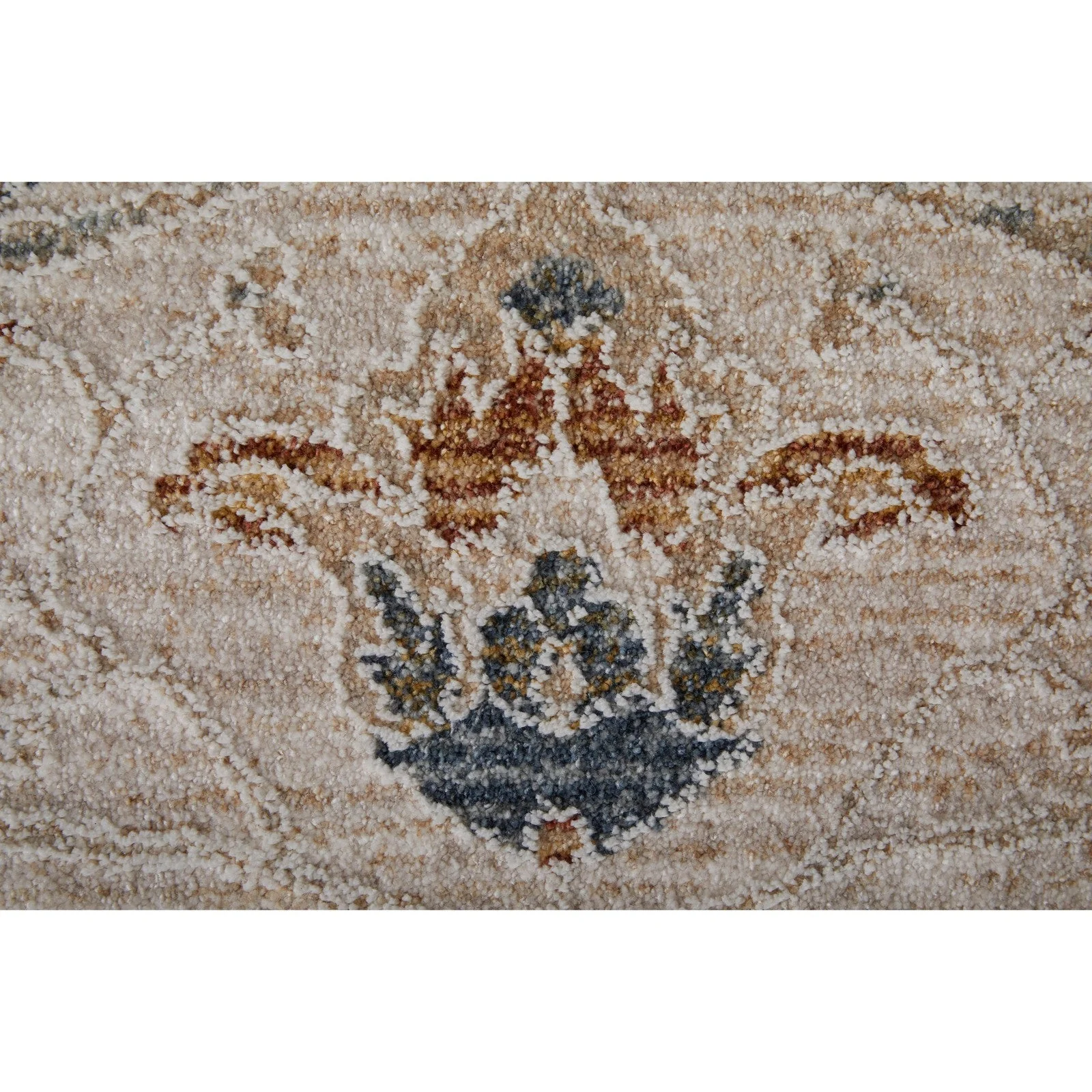 Feizy Pasha 39M4F Transitional Ikat in Ivory/Blue/Red - Image 8