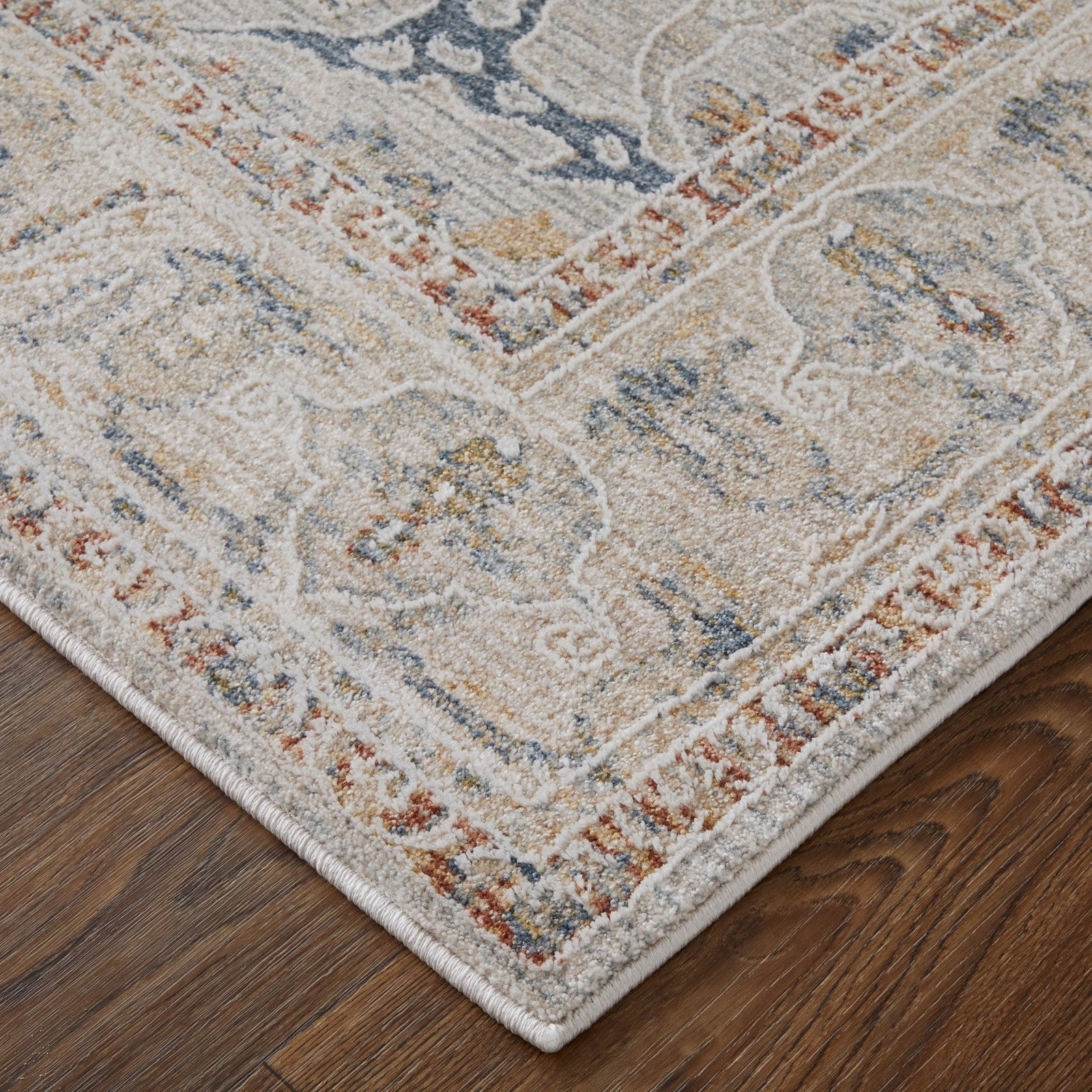 Feizy Pasha 39M4F Transitional Ikat in Ivory/Blue/Taupe - Image 5