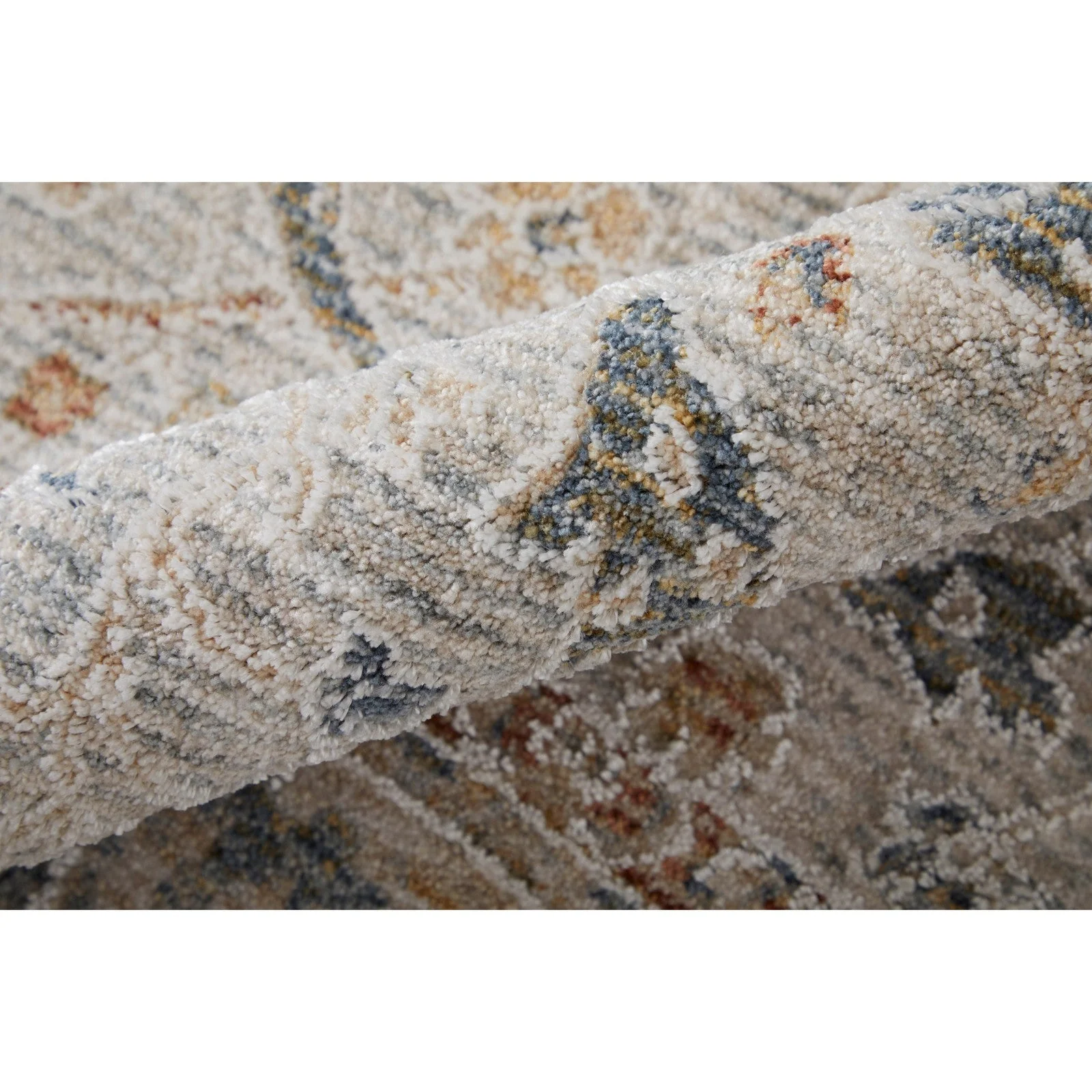 Feizy Pasha 39M4F Transitional Ikat in Ivory/Blue/Taupe - Image 7
