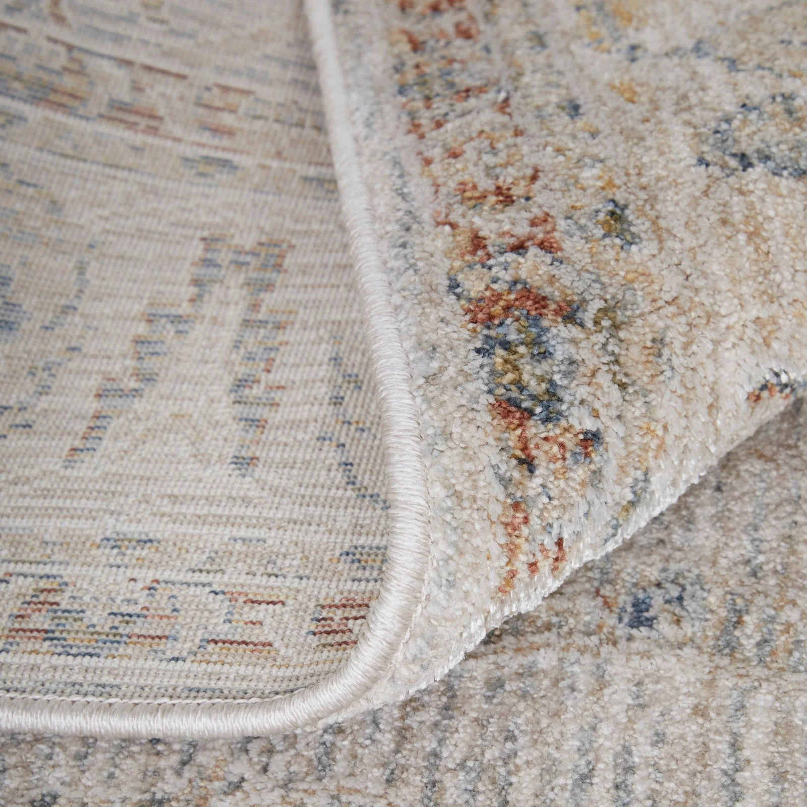 Feizy Pasha 39M4F Transitional Ikat in Ivory/Blue/Taupe - Image 9