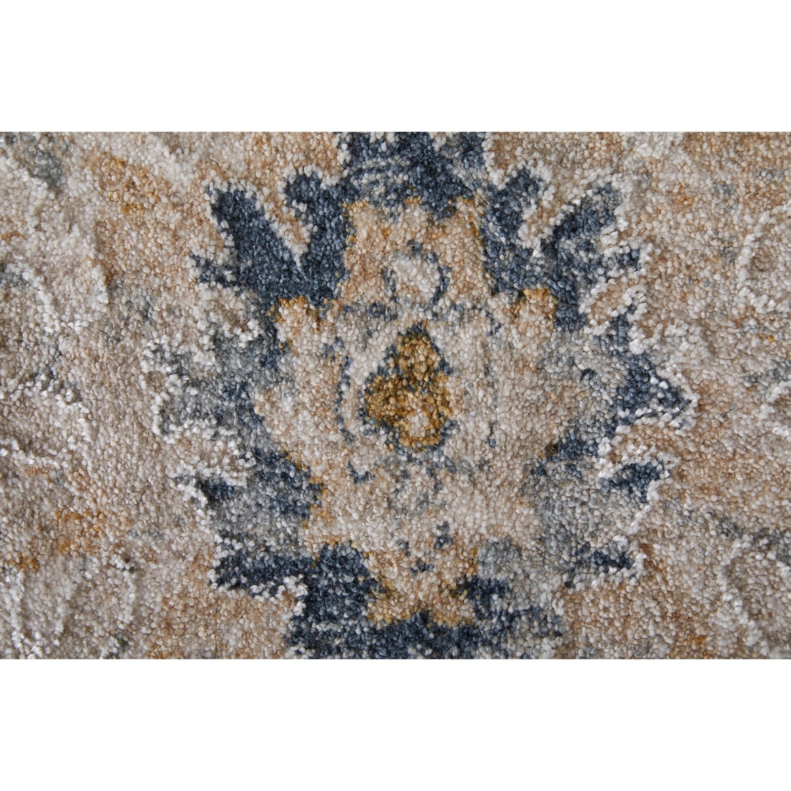 Feizy Pasha 39M7F Transitional Floral & Botanical in Ivory/Taupe/Blue - Image 8