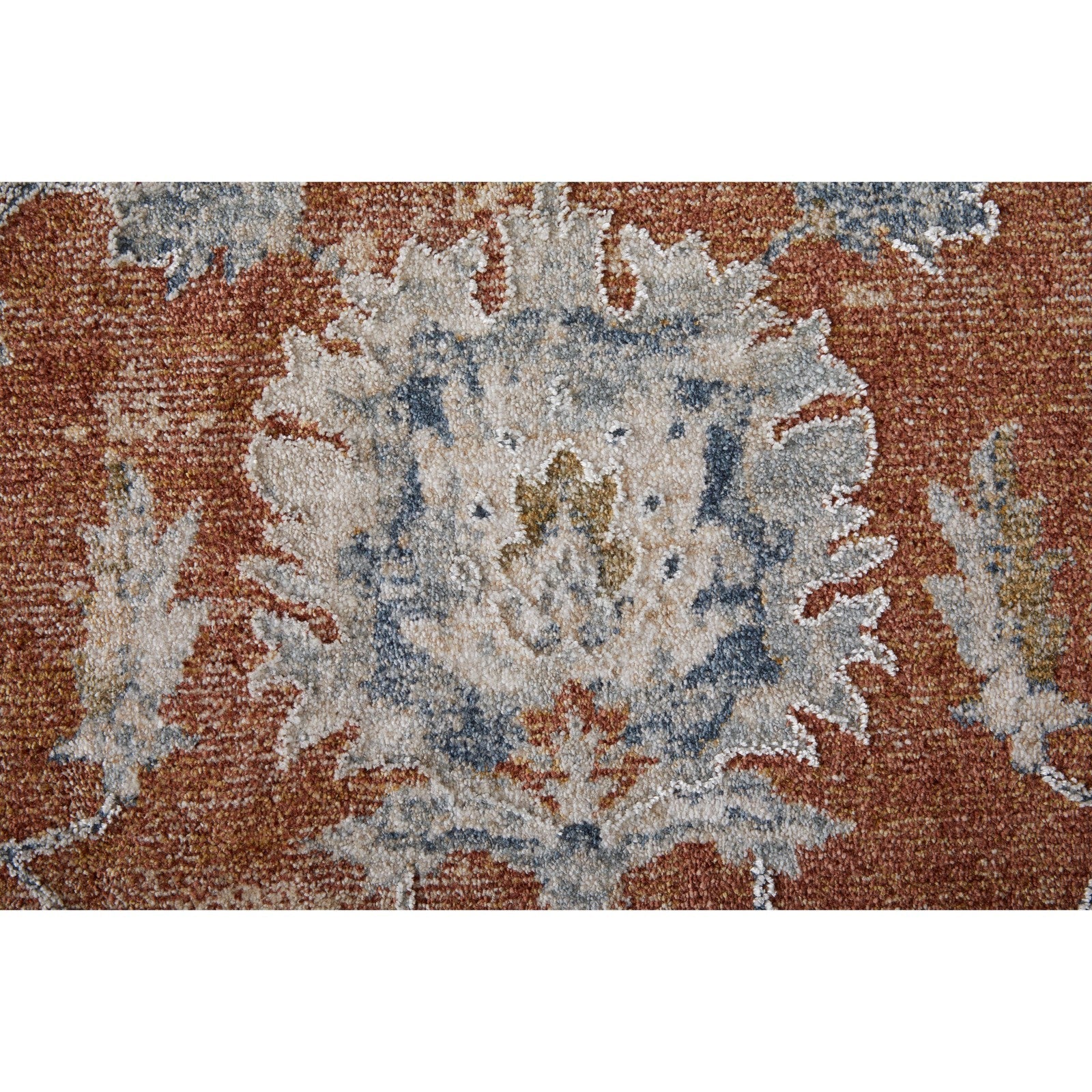 Feizy Pasha 39M7F Transitional Floral & Botanical in Red/Ivory/Blue - Image 8