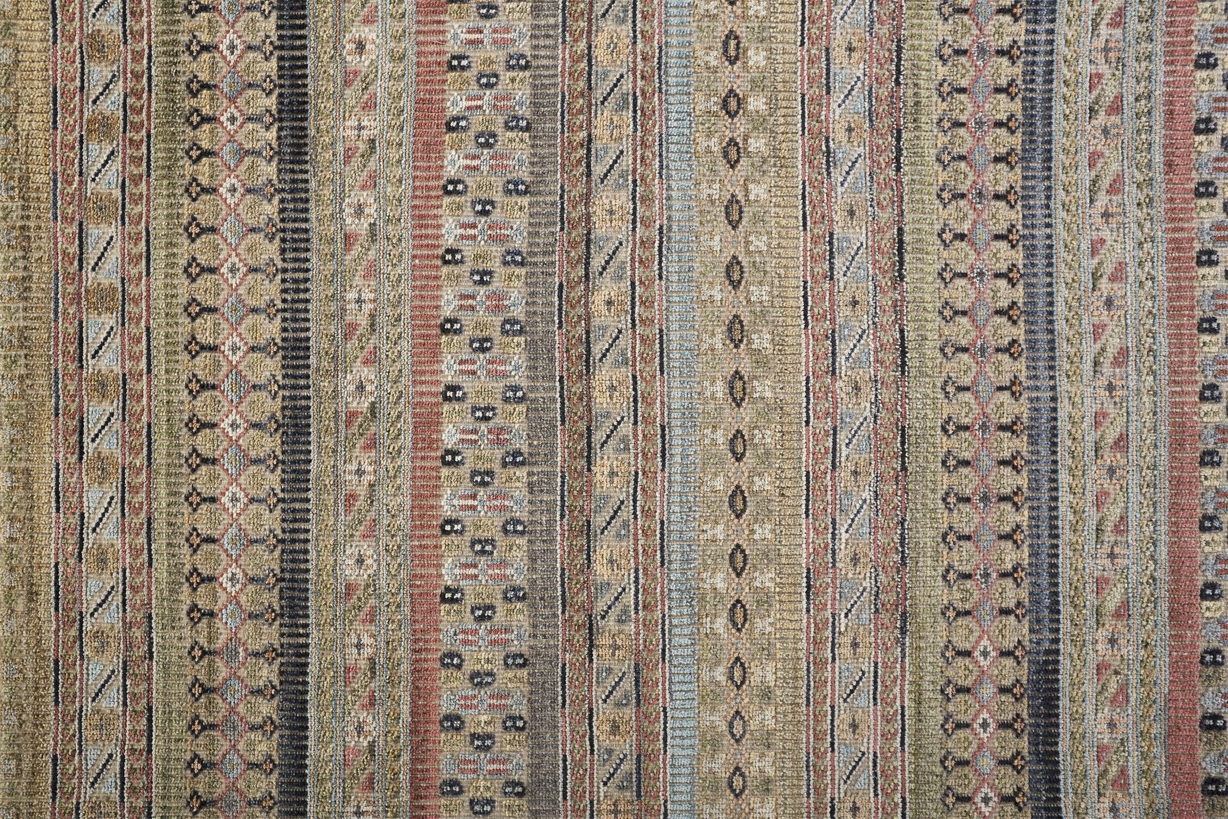 Feizy Payton 6498F Rug in Tan / Blue - Image 3