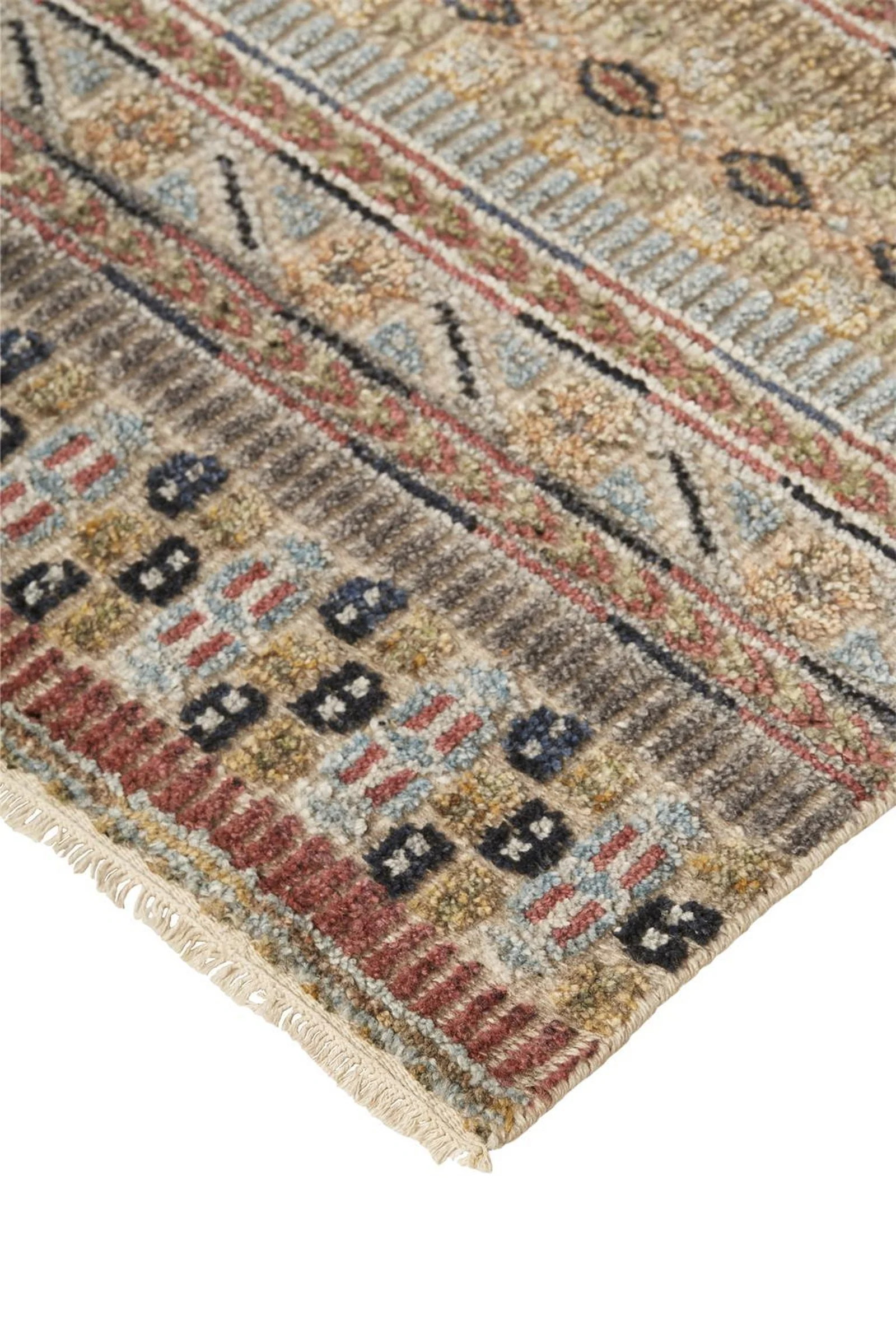Feizy Payton 6498F Rug in Tan / Blue - Image 4