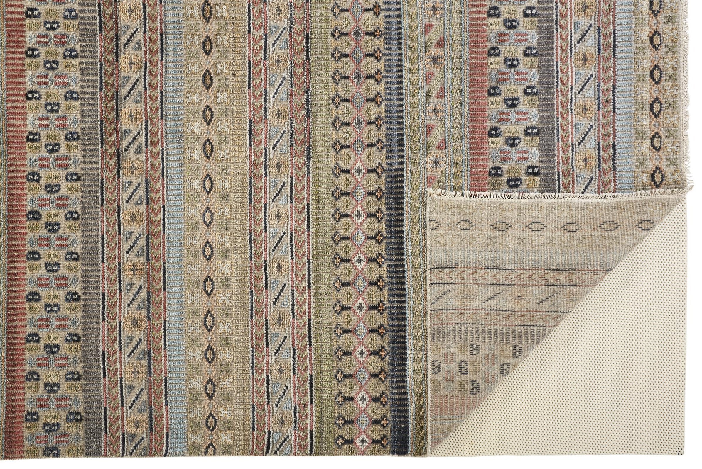Feizy Payton 6498F Rug in Tan / Blue - Image 5
